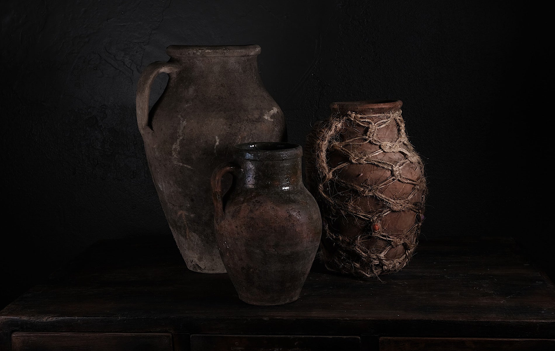 Jarres anciennes en terre cuite de Turquie