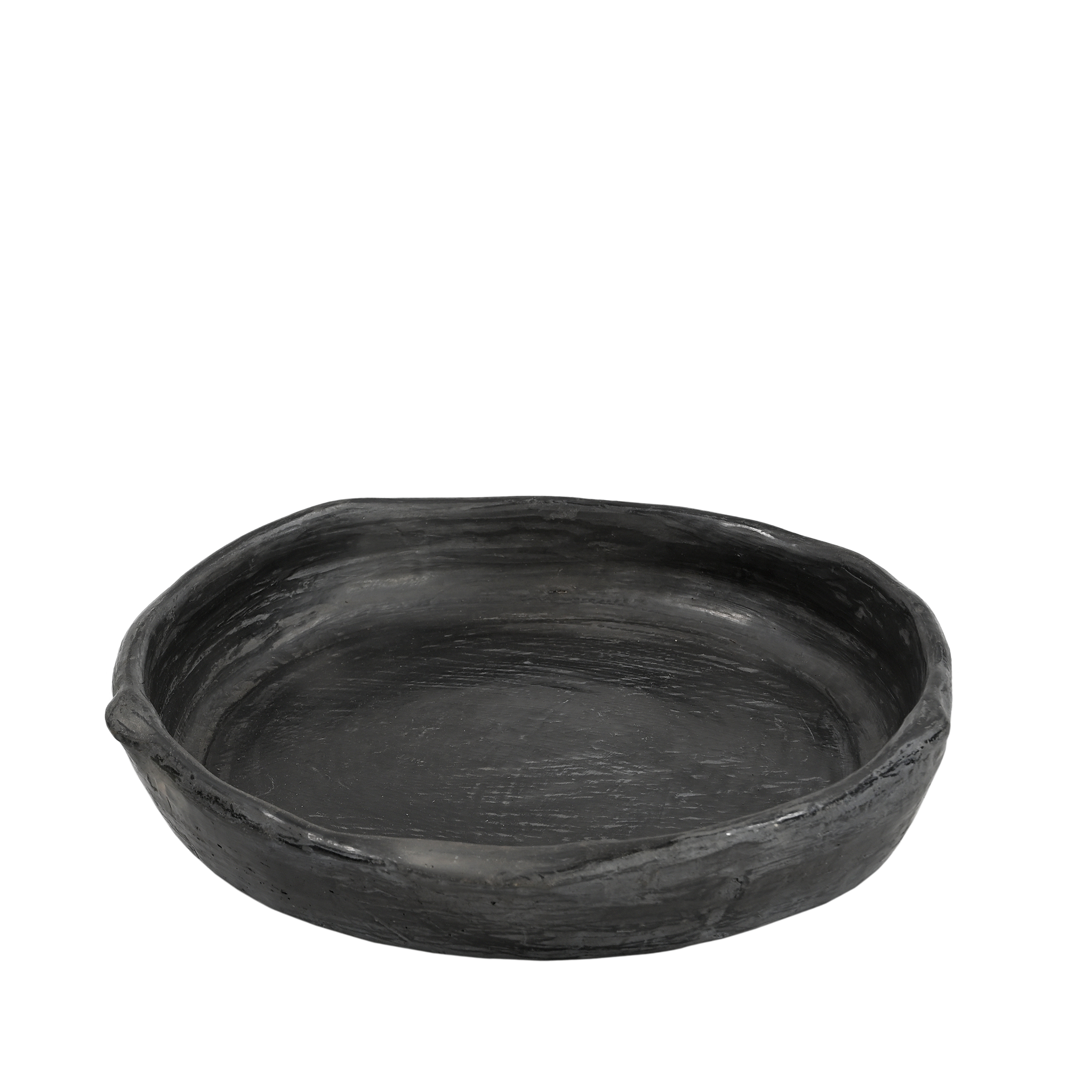 Ekdori - Plat en terre cuite noire (moyen)