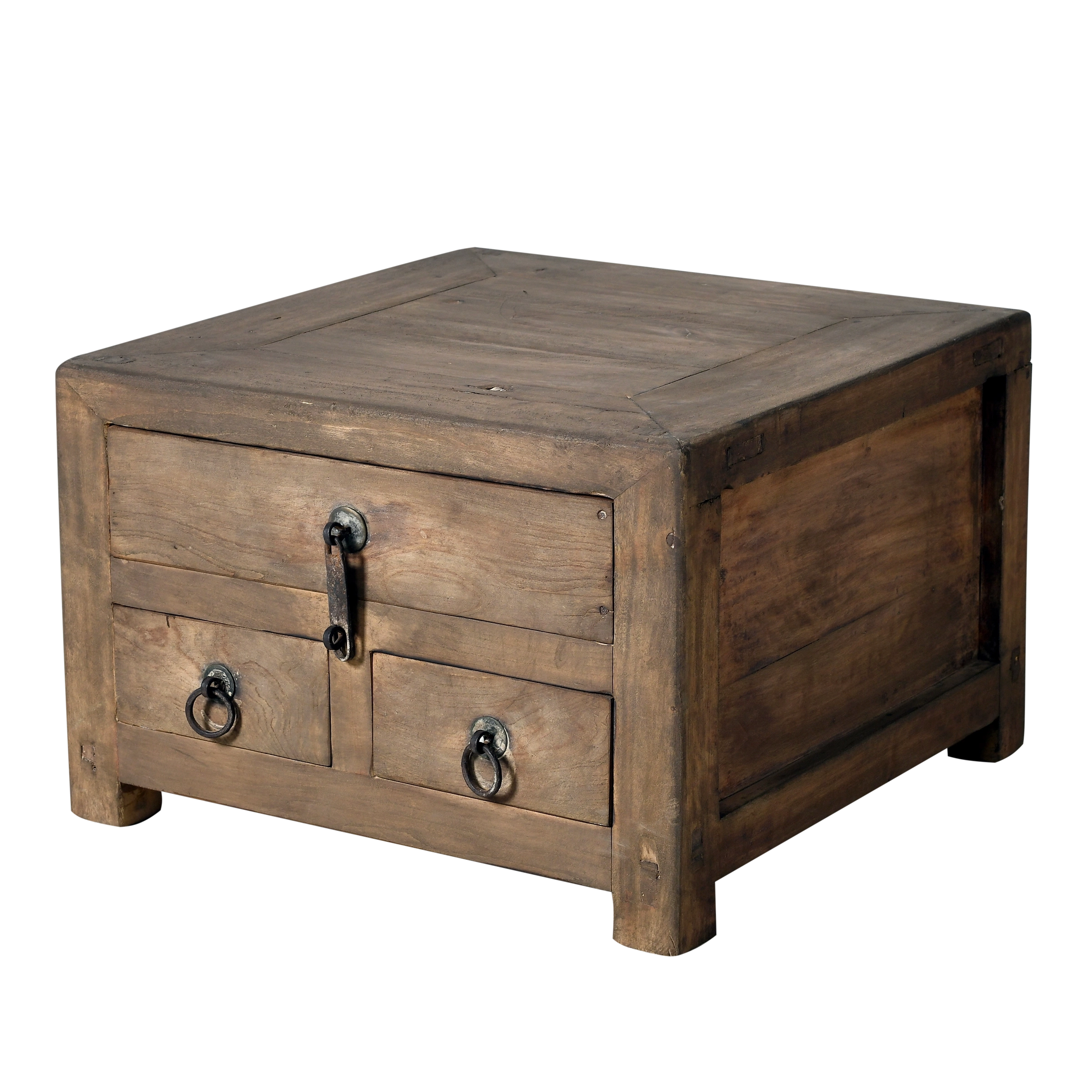 Haibei - Table de chevet chinoise en orme ancien n°3 - vue 2