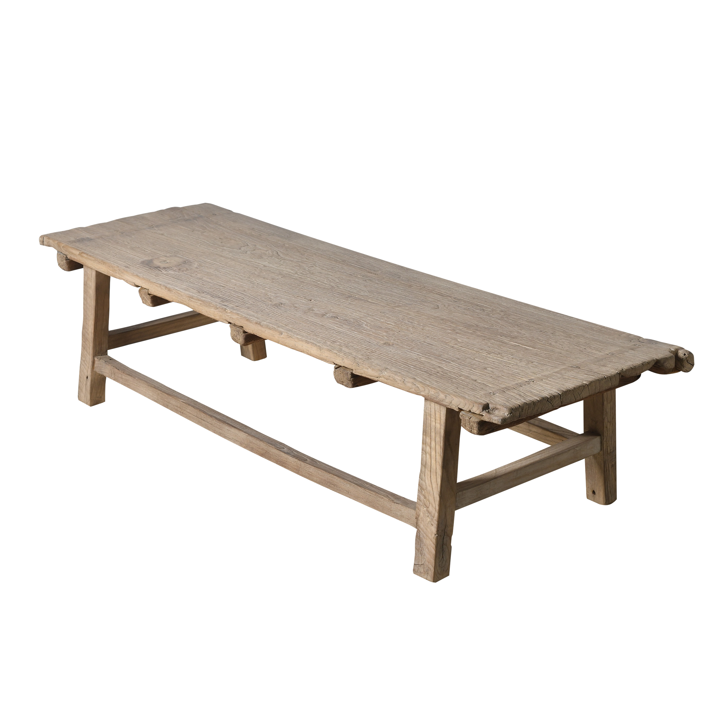 Zhuōmiàn – Table basse avec plateau ancien en orme - vue 2