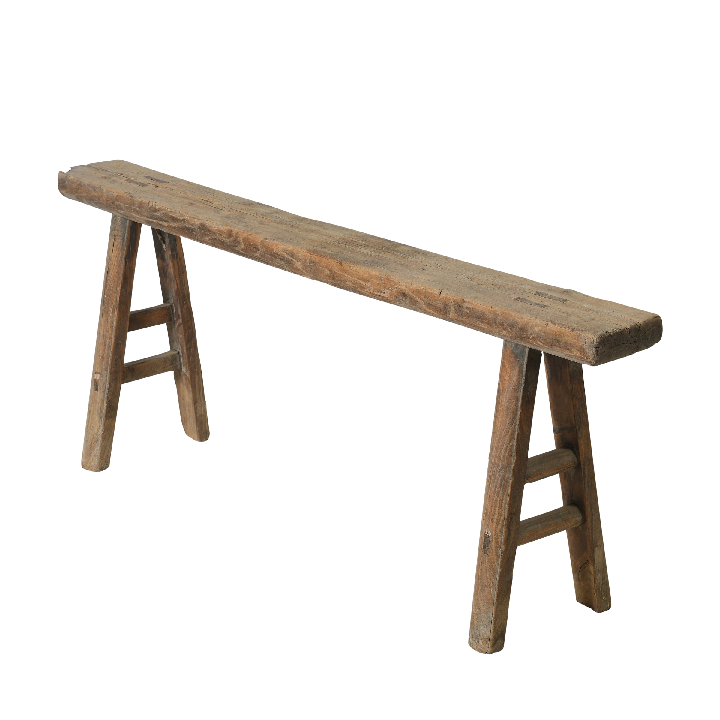 Yun - Ancien banc fin chinois en orme n°10 - vue 2