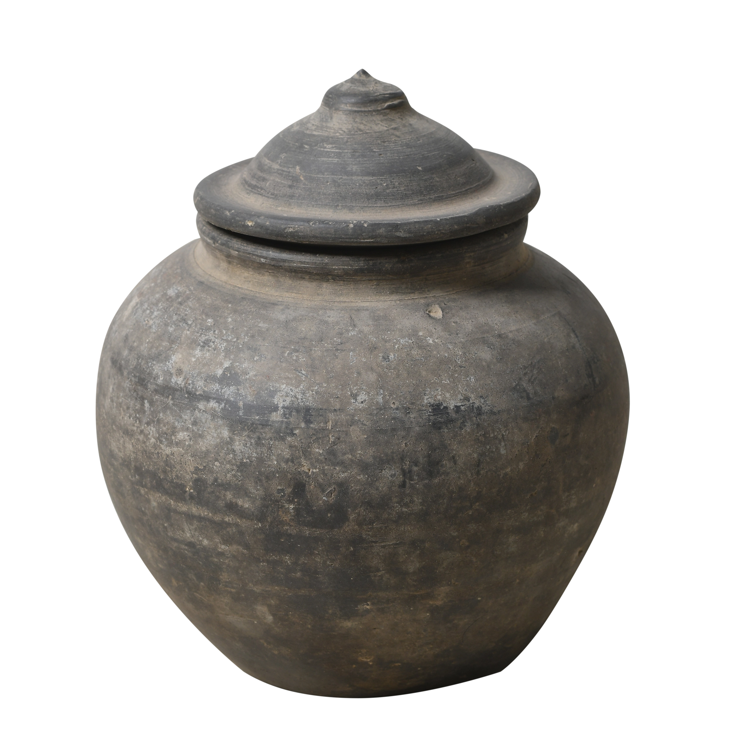 Yuxi - Pot utilitaire chinois gris à couvercle n°7