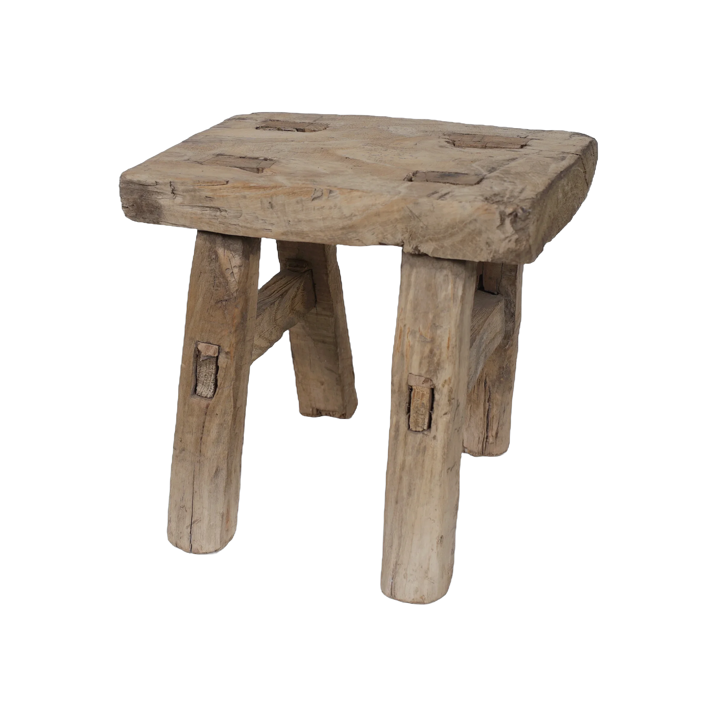 Nuo - Tabouret miniature en orme ancien n°3