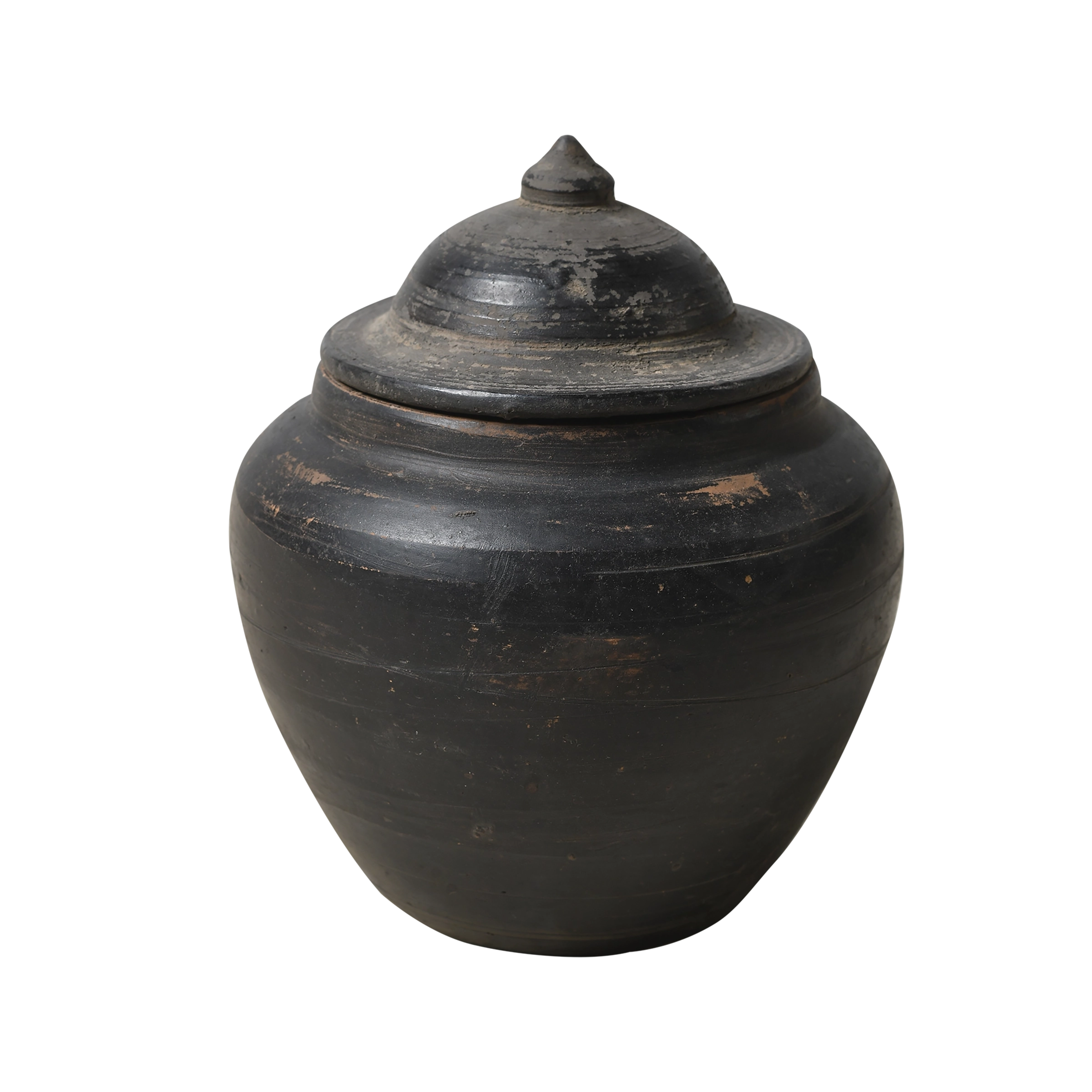 Yuxi - Pot utilitaire chinois gris à couvercle n°2