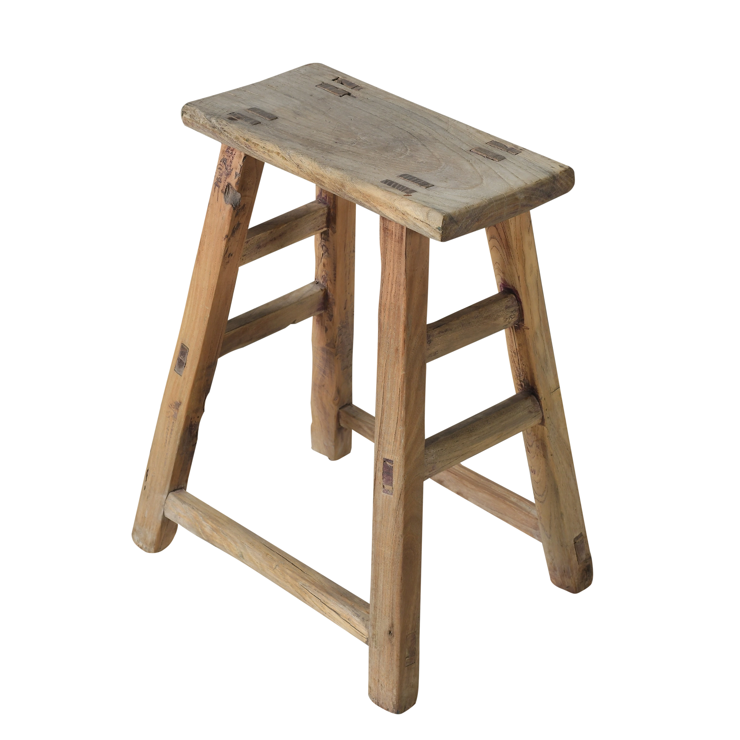 Zao - Tabouret chinois ancien en orme n°6 - vue 2