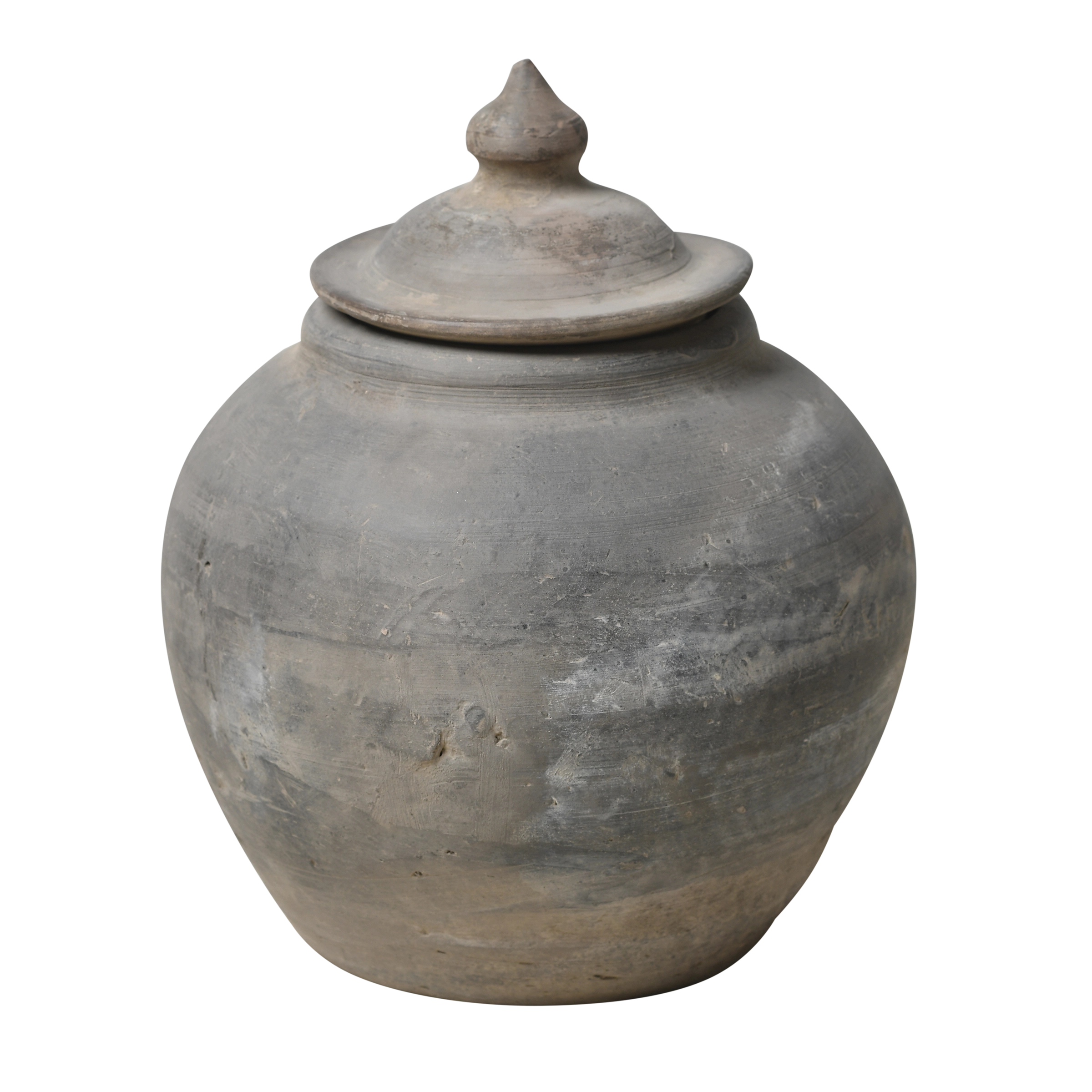 Yuxi - Pot utilitaire chinois gris à couvercle n°14