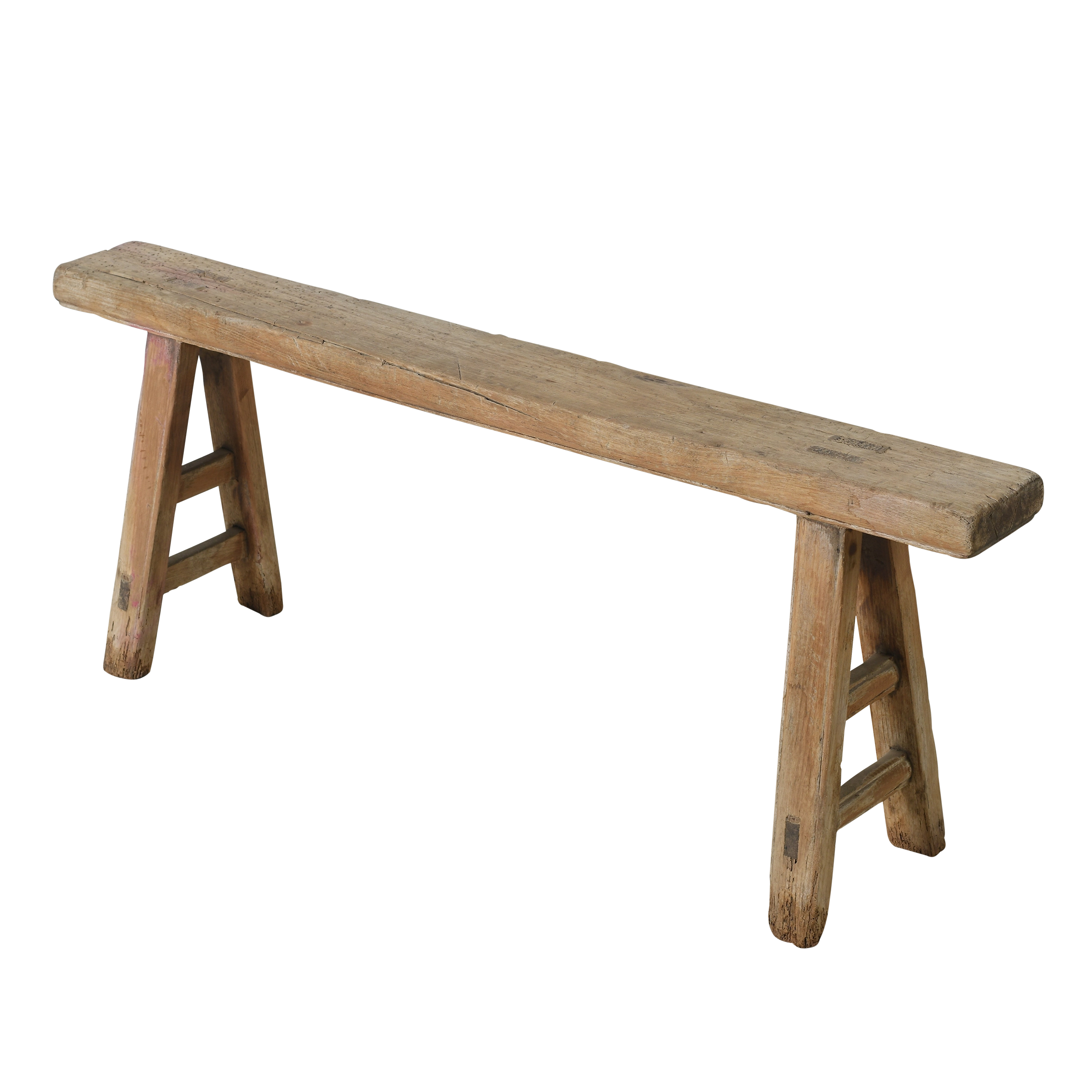 Yun - Ancien banc fin chinois en orme n°15 - vue 2