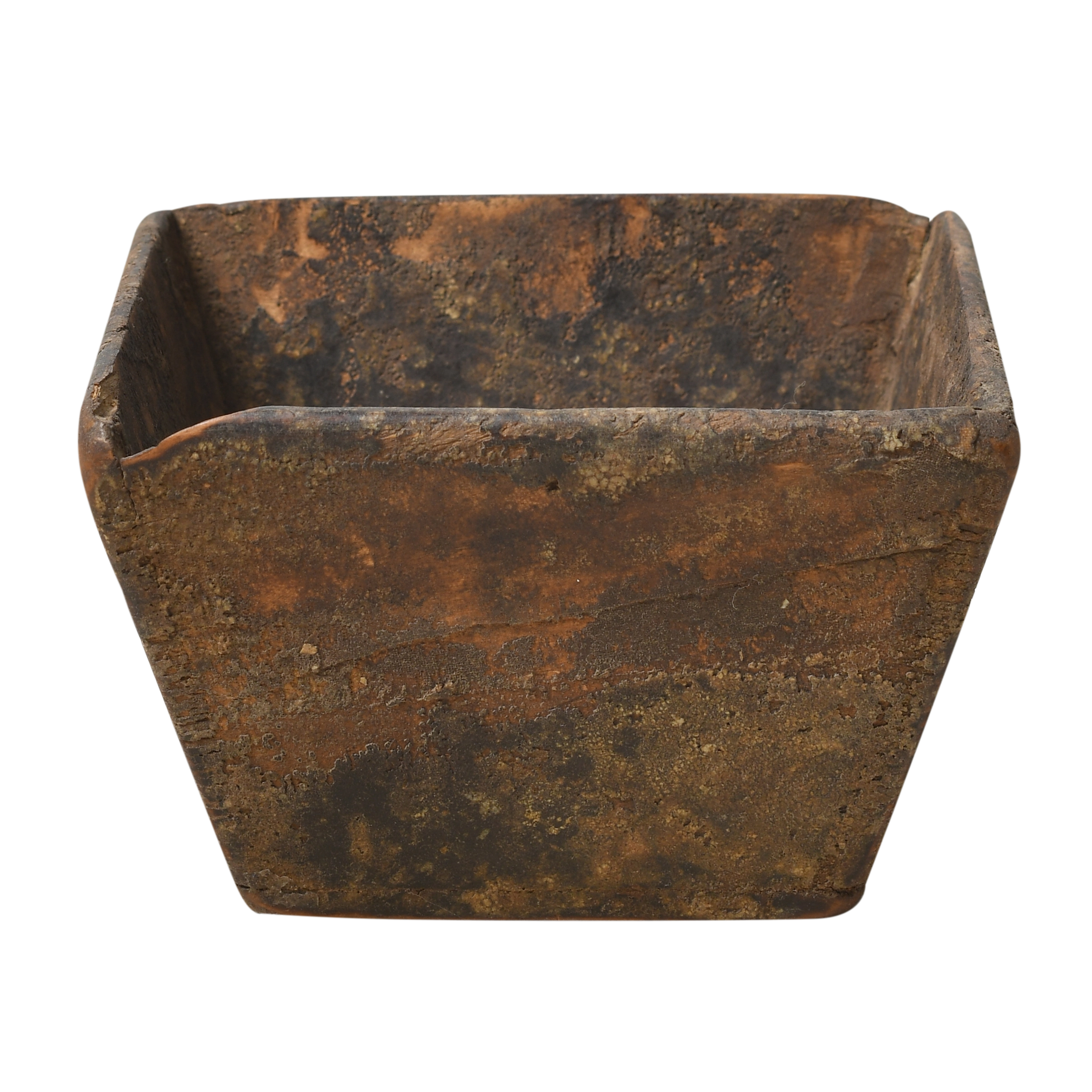 Jian - Panier carré en pin ancien n°1