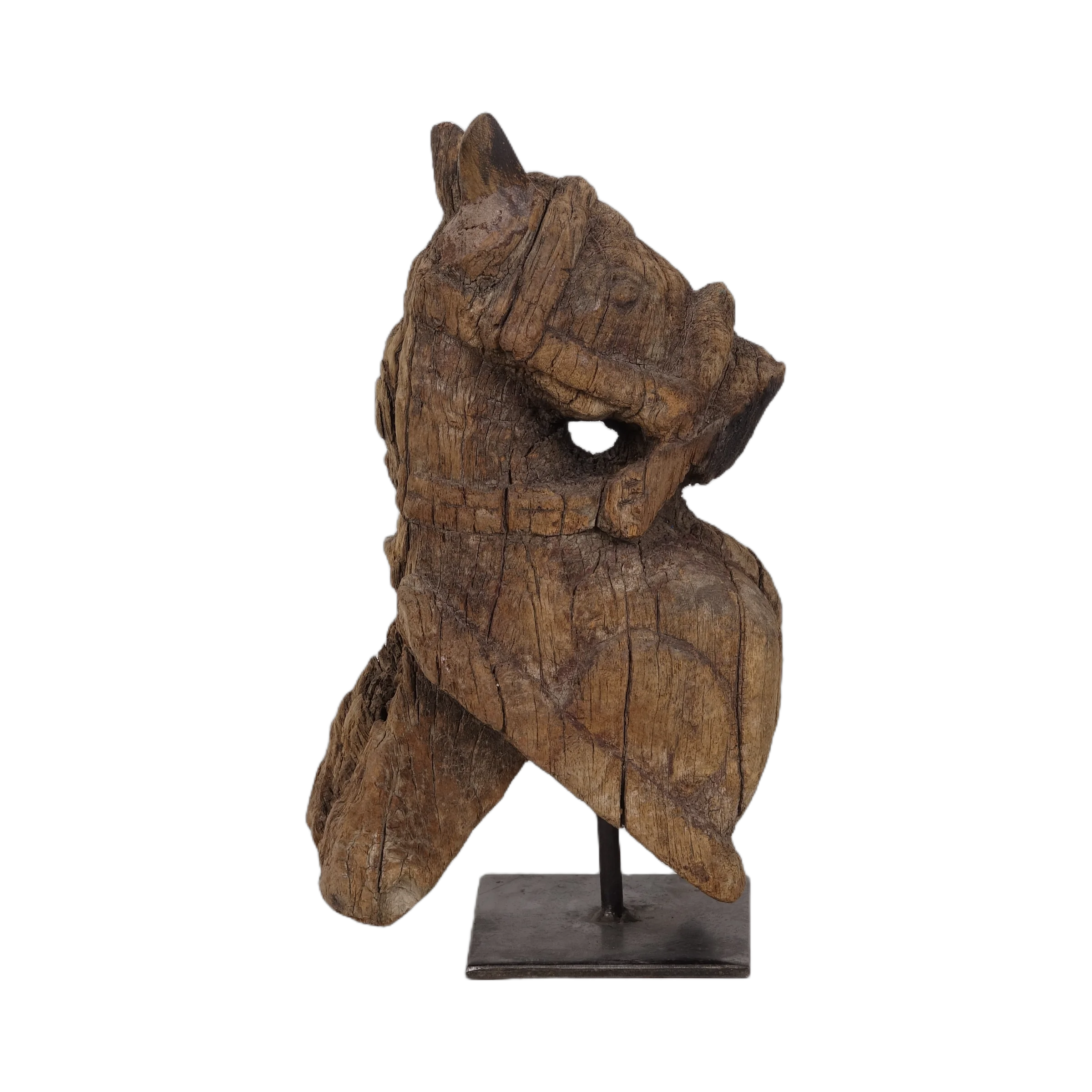 Tejas - Protomé de cheval en bois n°16