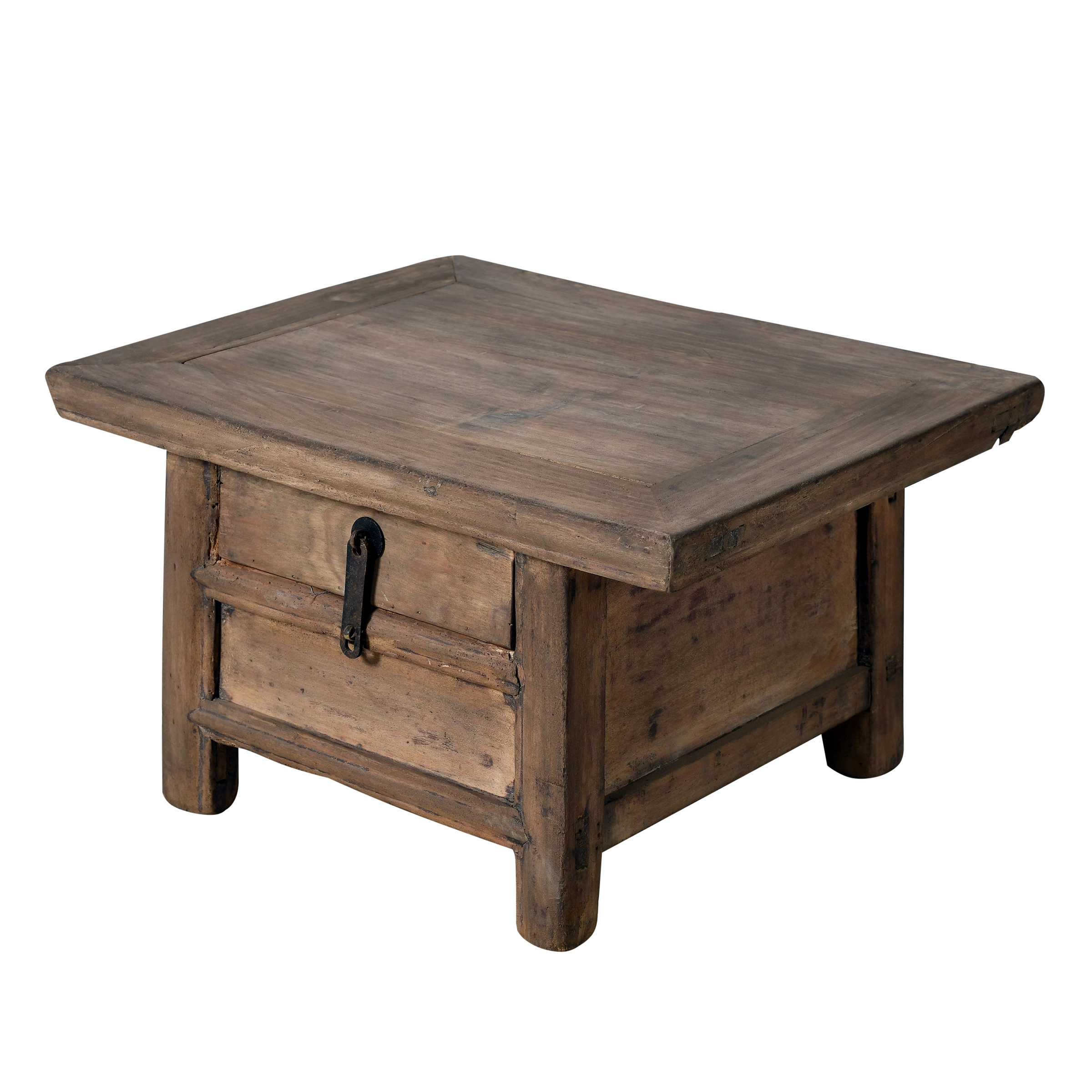 Haibei - Table de chevet chinoise en orme ancien n°5 - vue 2