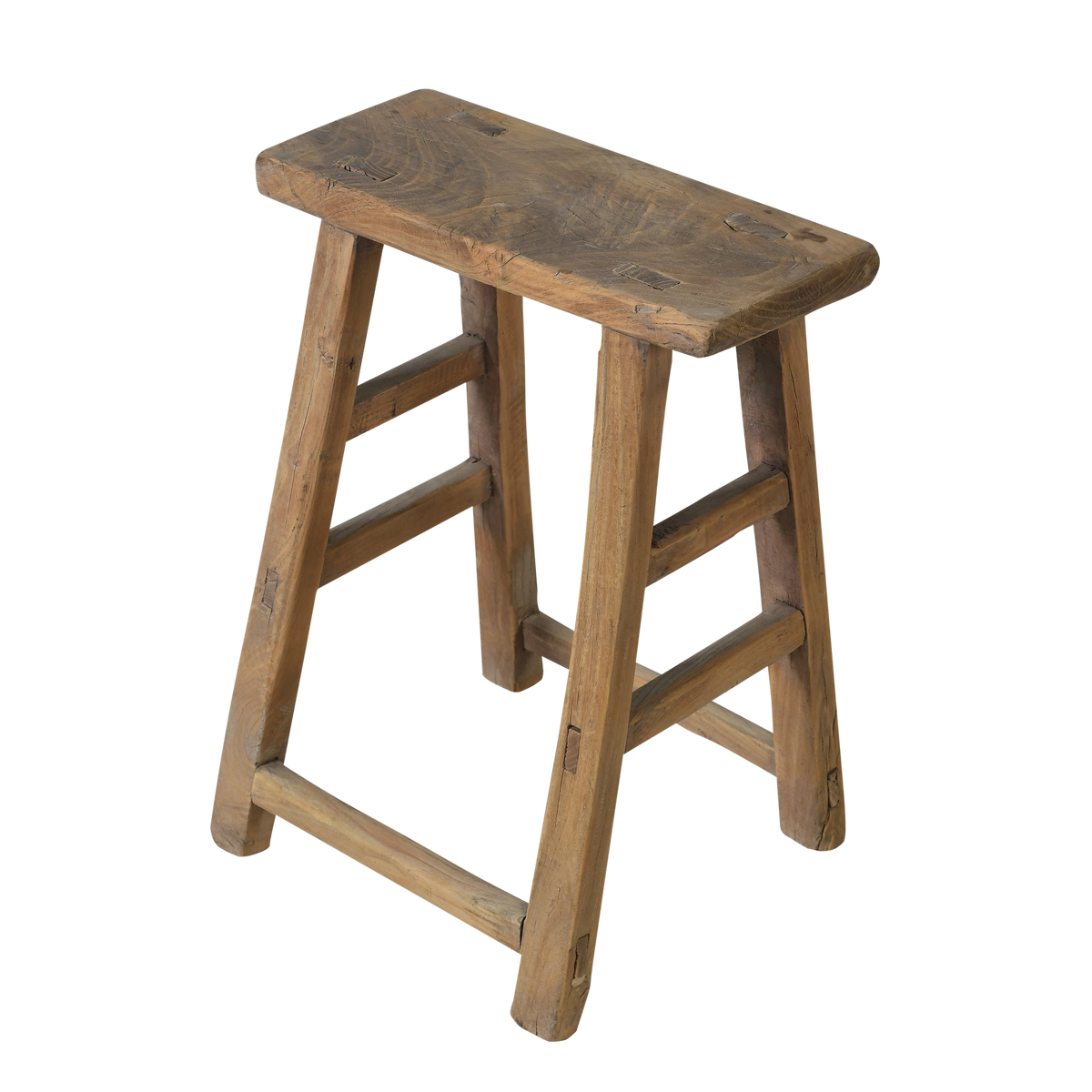 Zao - Tabouret chinois ancien en orme n°3 - vue 2
