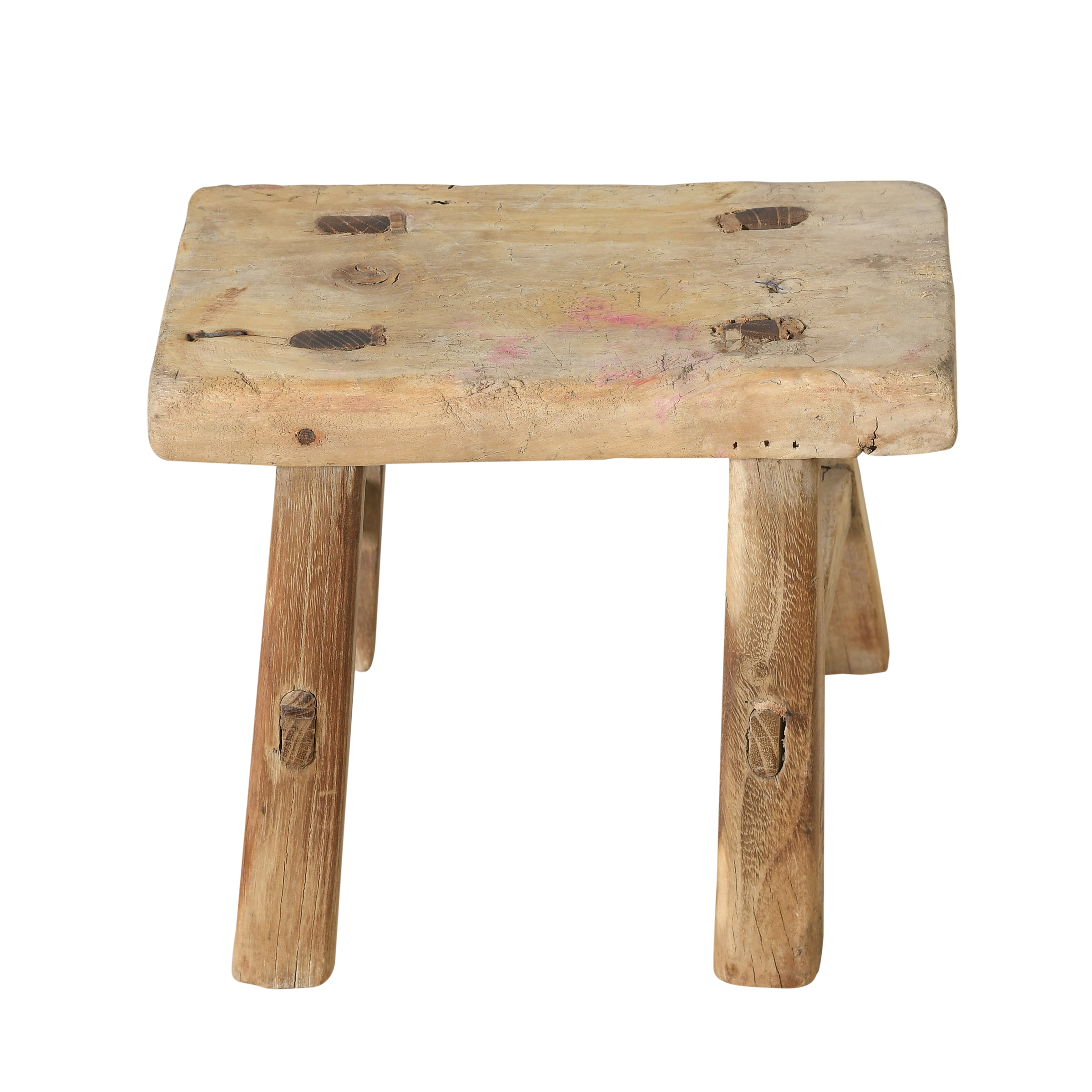 Nuo - Mini tabouret ancien en orme n°45