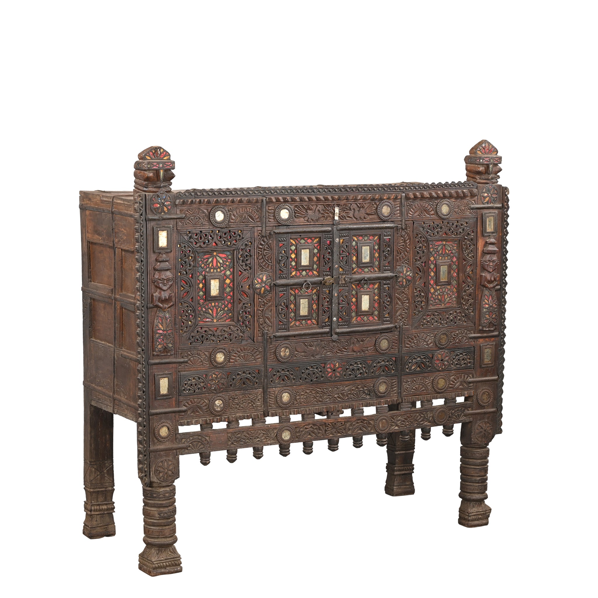 Damchiya ancien - Meuble indien sculpté n°47