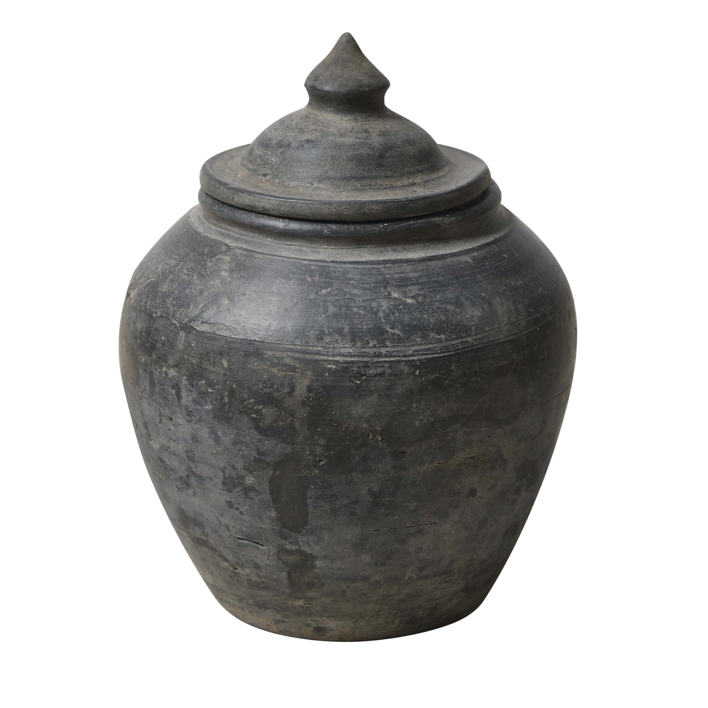 Yuxi - Pot utilitaire chinois gris à couvercle n°8