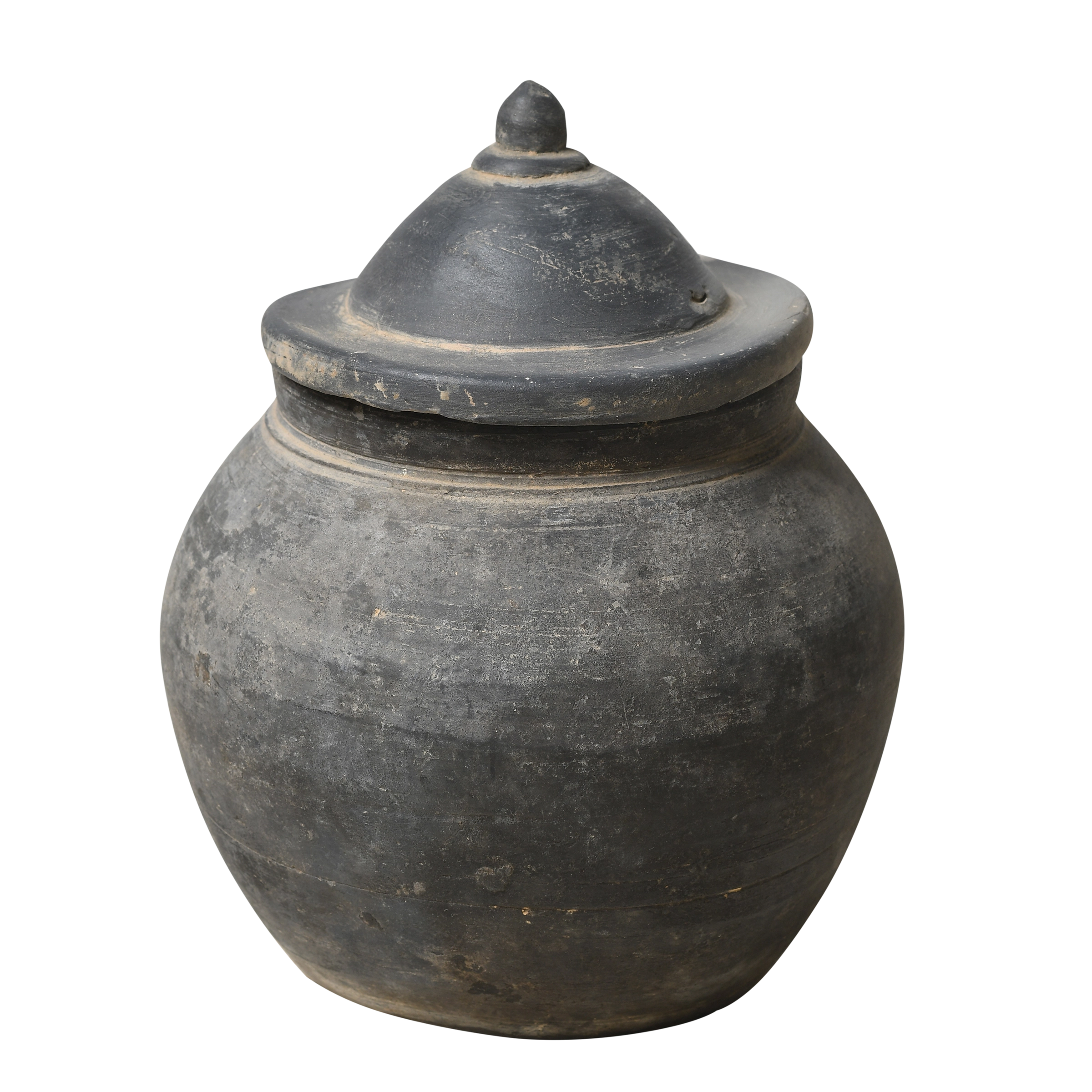 Yuxi - Pot utilitaire chinois gris à couvercle n°15