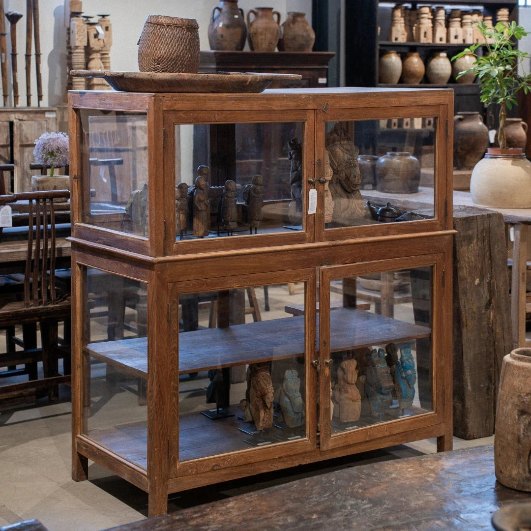 Mandawa - Vitrine indienne en teck