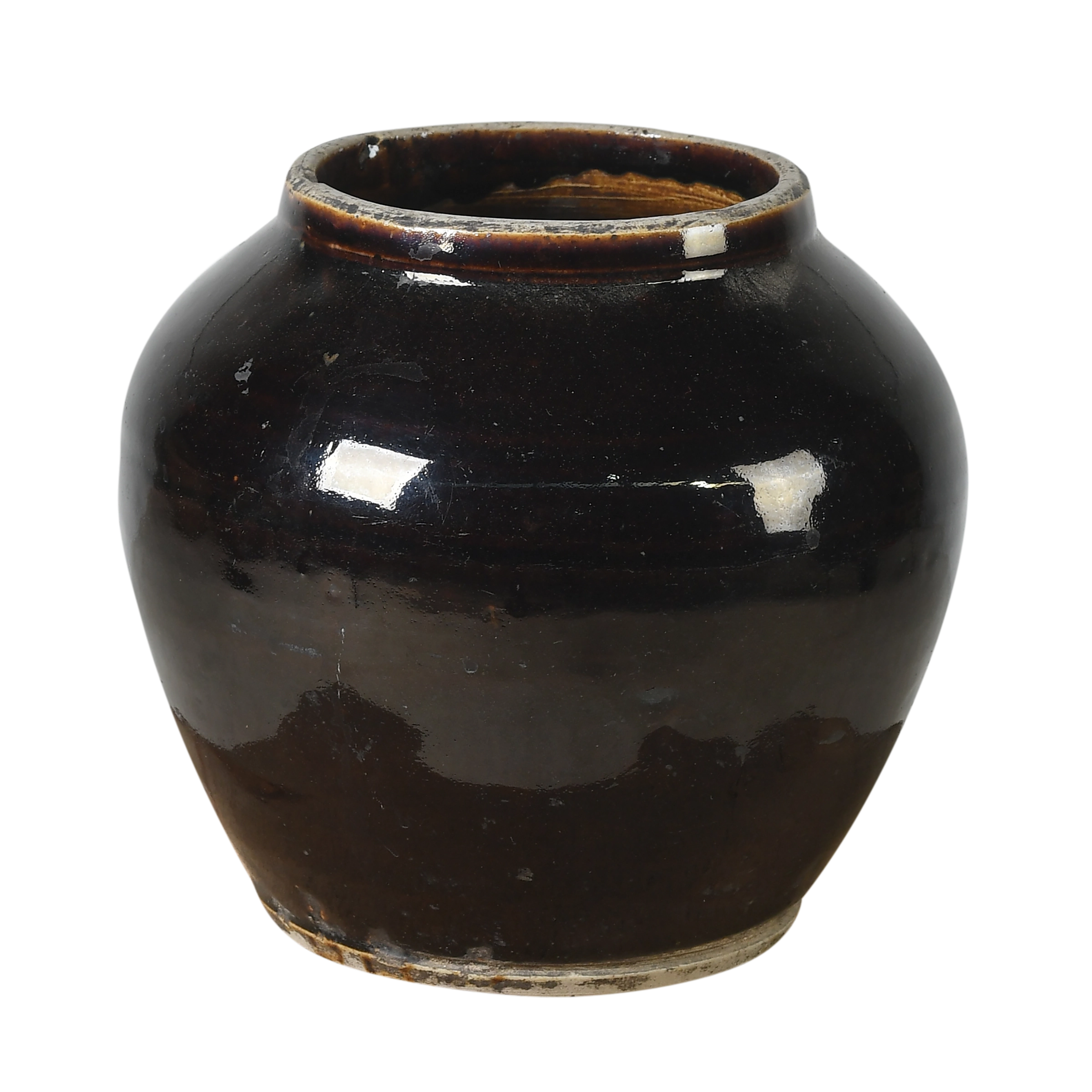 Hú - Pot à confit chinois émaillé noir n°7