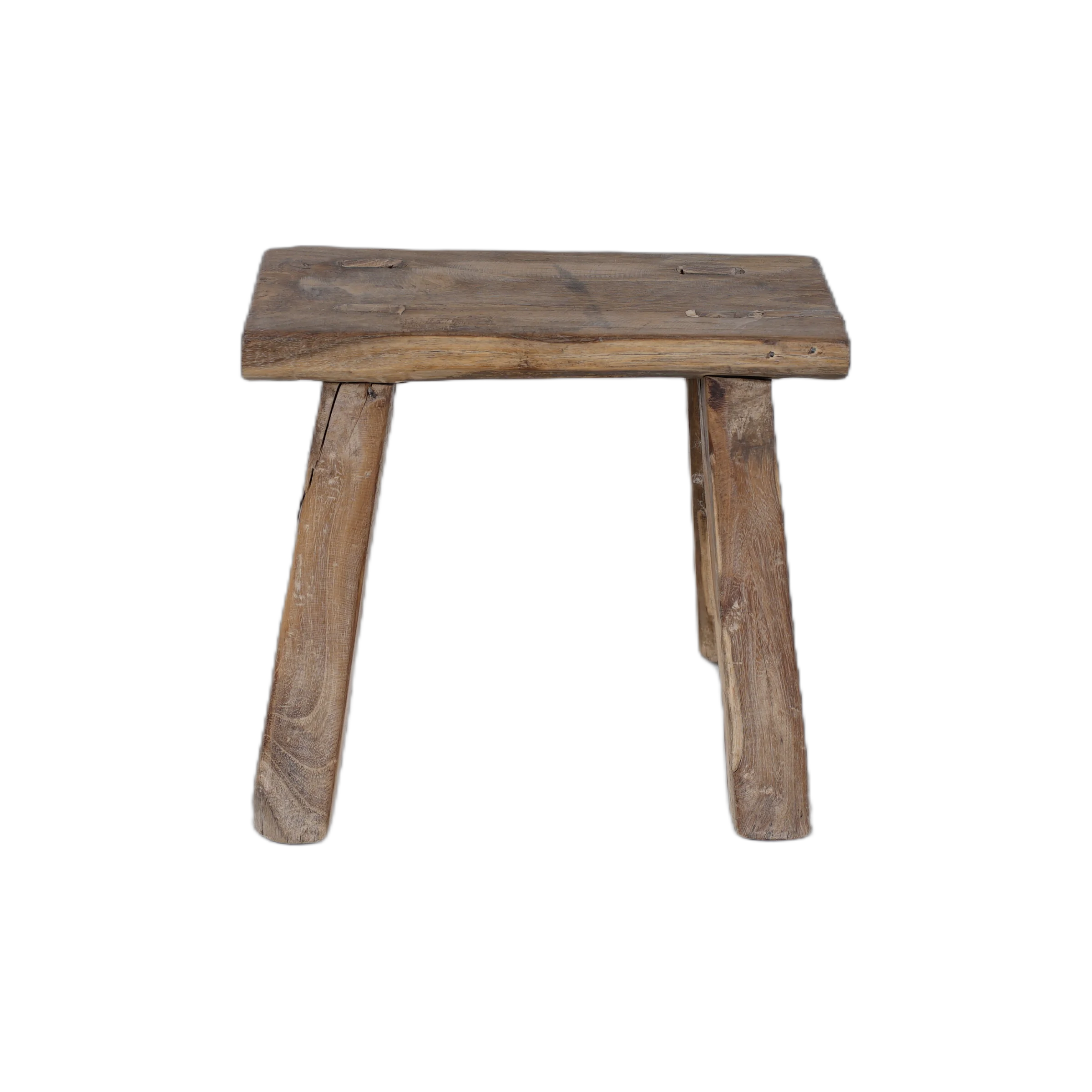 Nuo - Tabouret miniature en orme ancien n°1 - vue 5