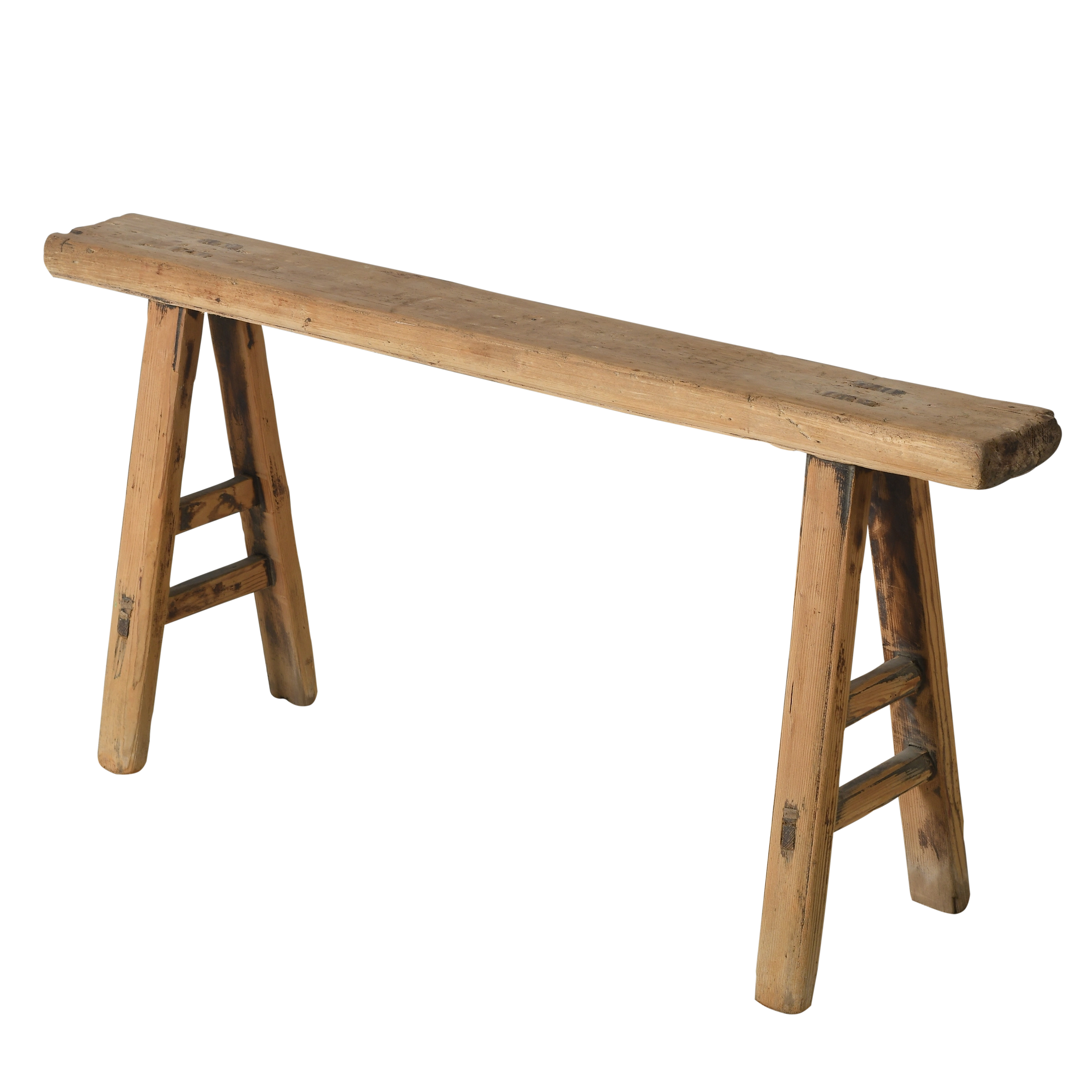 Yun - Ancien banc fin chinois en orme n°12 - vue 2