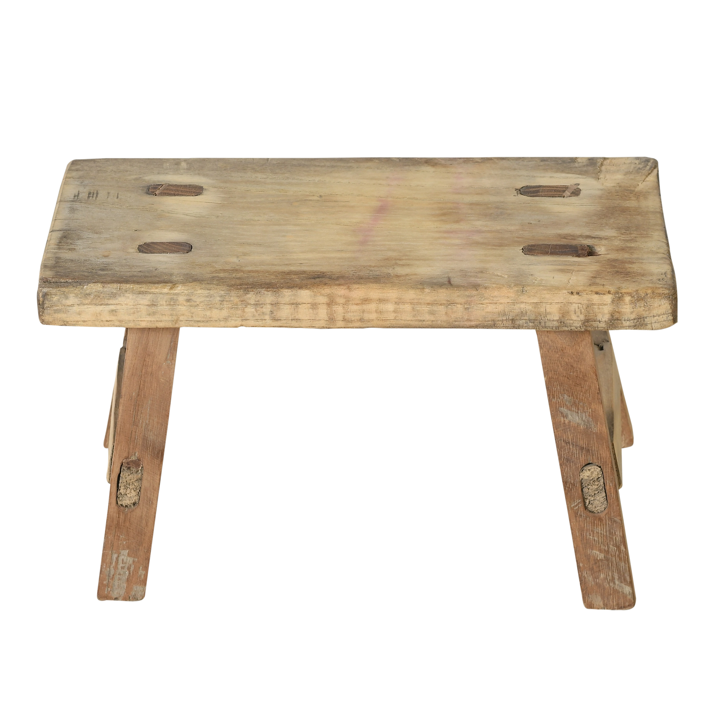 Nuo - Mini tabouret ancien en orme n°69