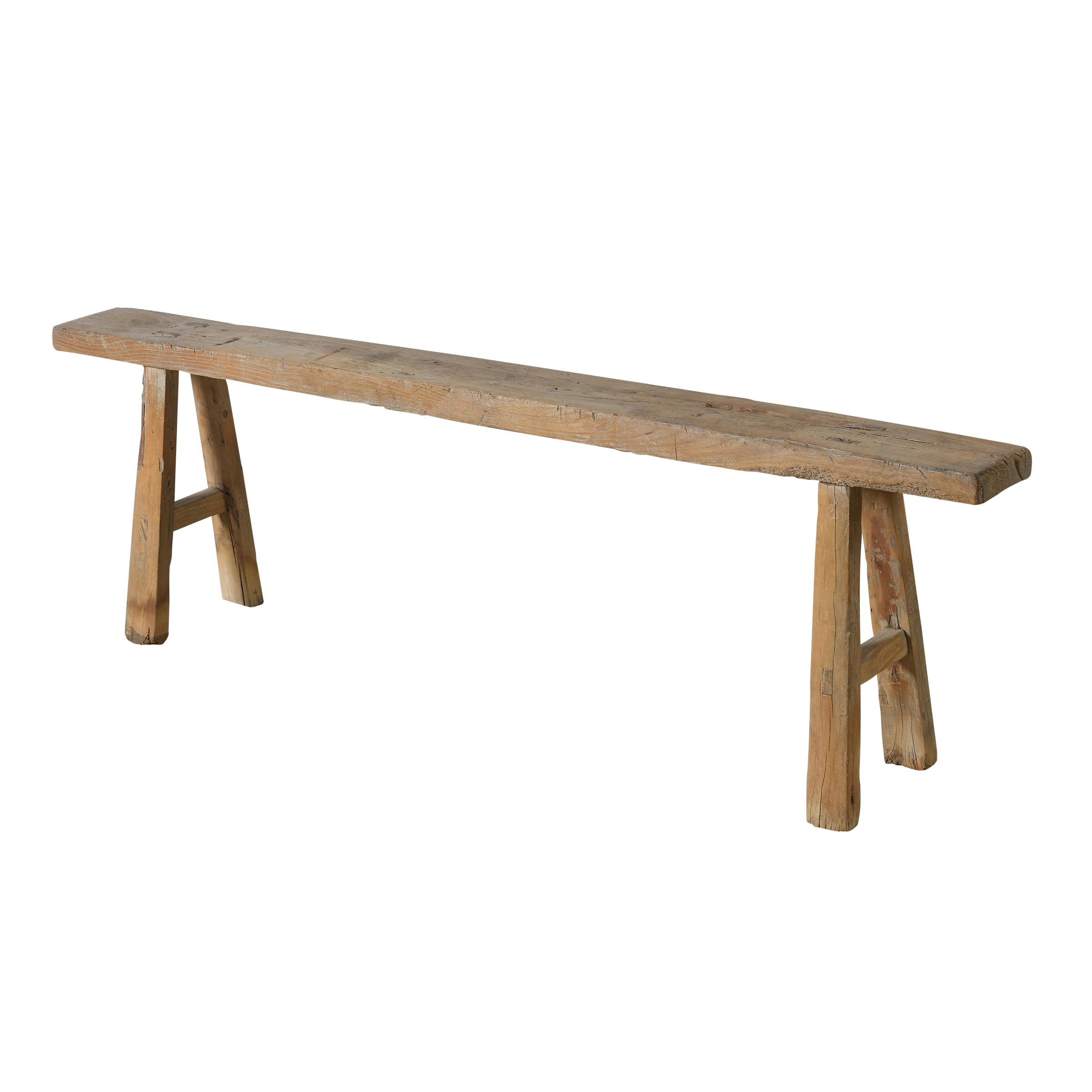 Yun - Ancien banc fin chinois en orme n°29 - vue 2