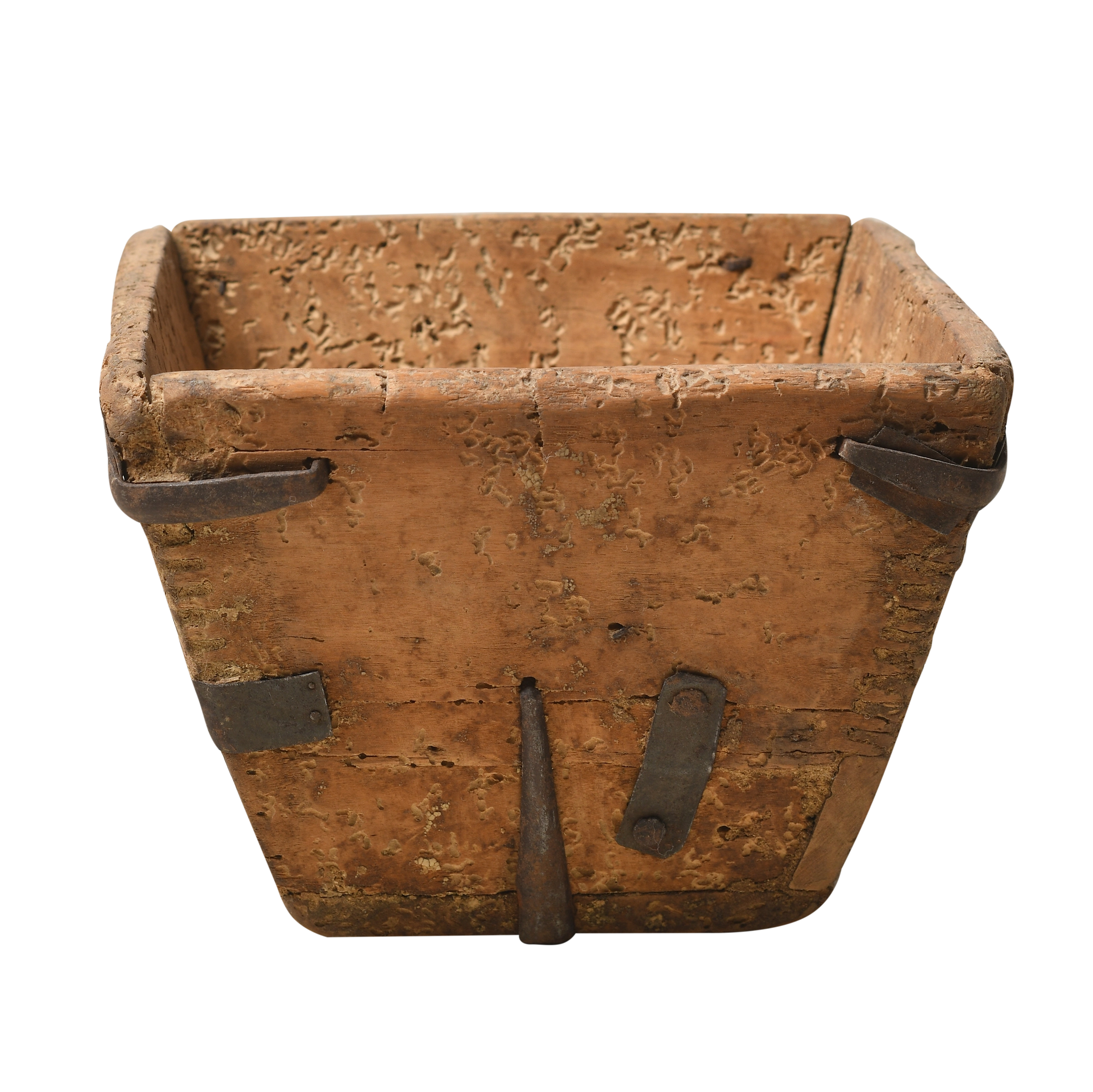 Jian - Panier carré en pin ancien n°7