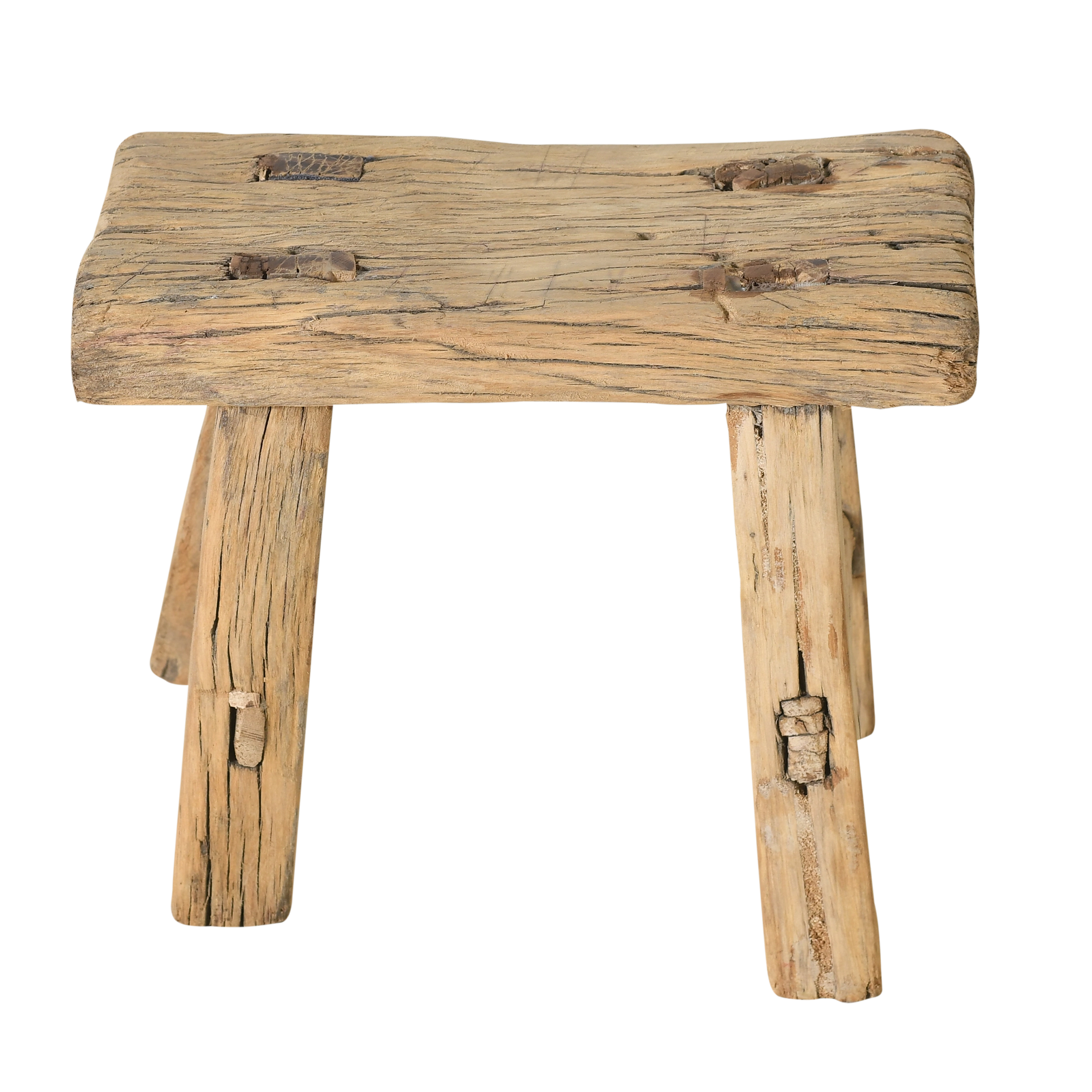 Nuo - Mini tabouret ancien en orme n°76