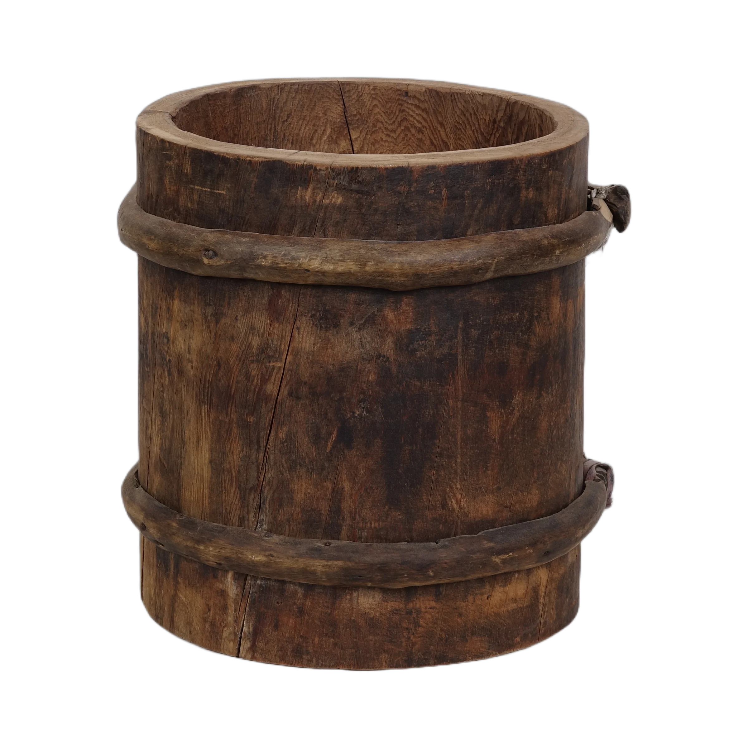 Shilou - Seau ancien en saule et pin n°3