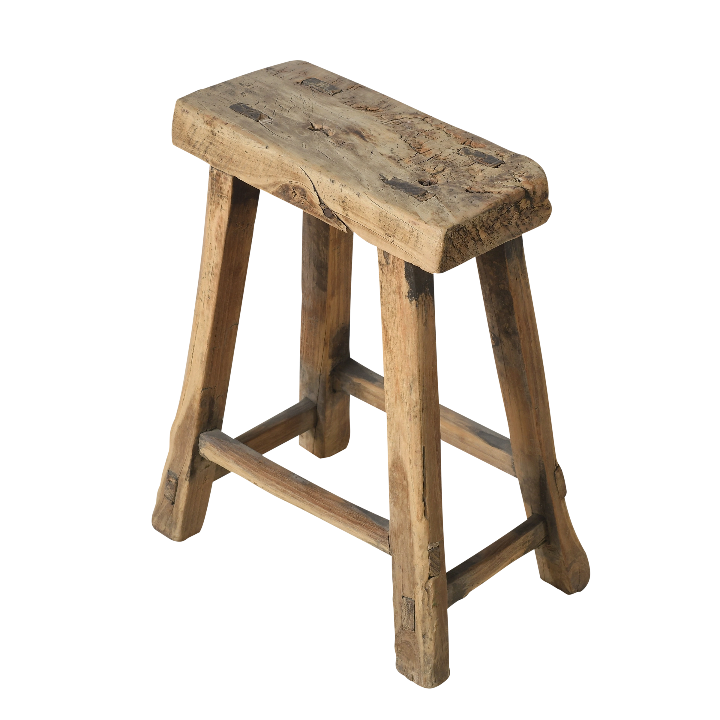 Zao - Tabouret chinois ancien en orme n°10 - vue 2