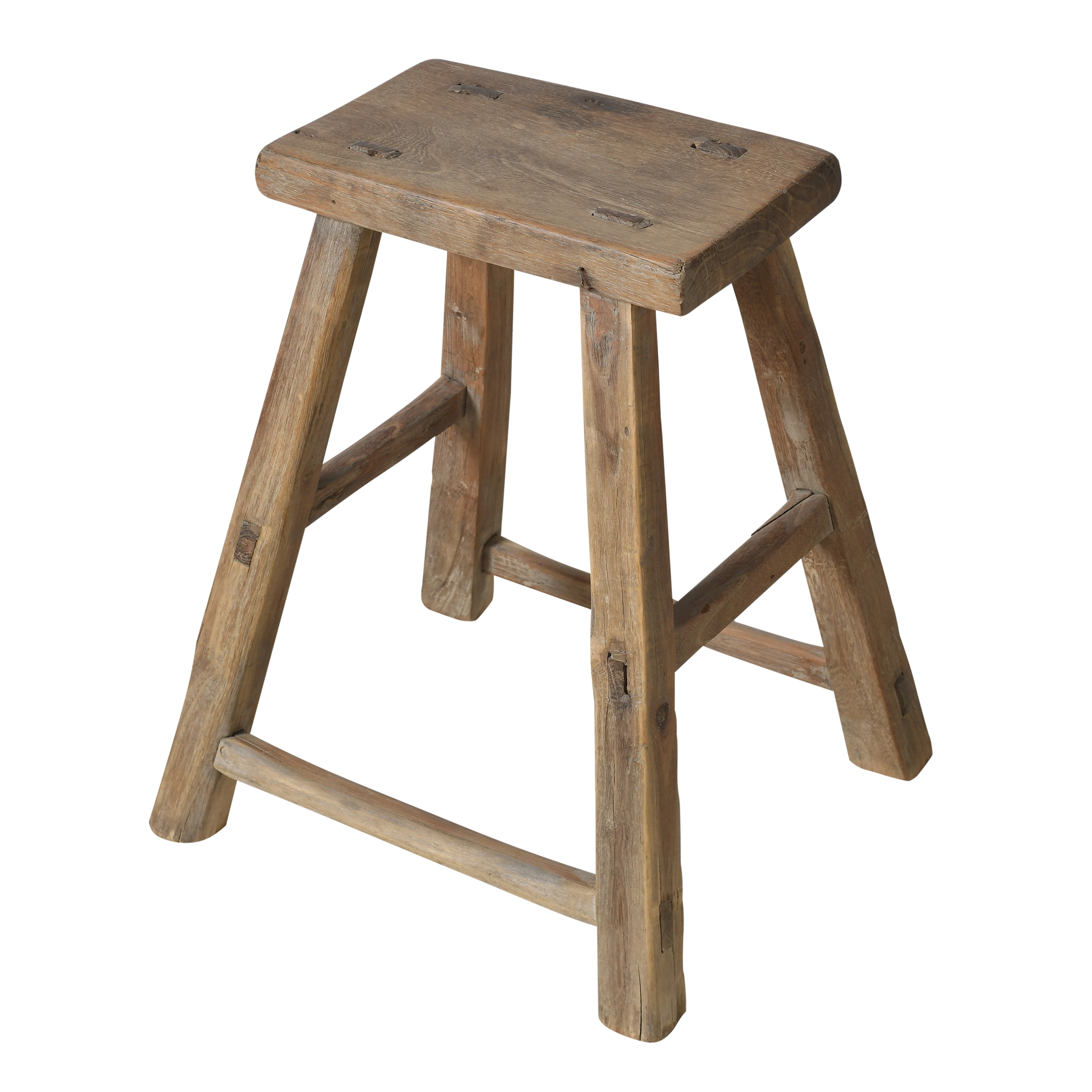 Zao - Tabouret chinois ancien en orme n°23 - vue 2