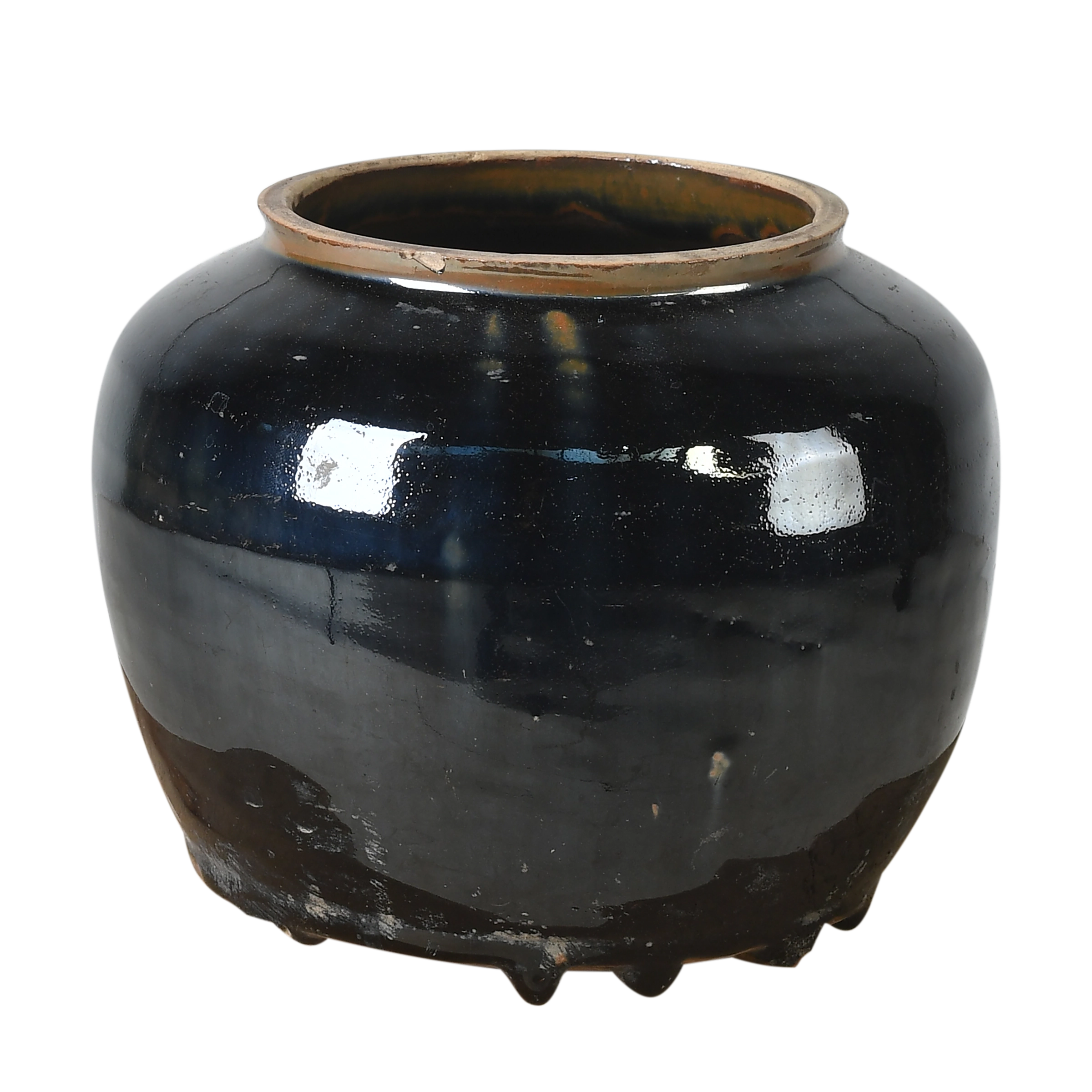 Hú - Pot à confit chinois émaillé noir n°6