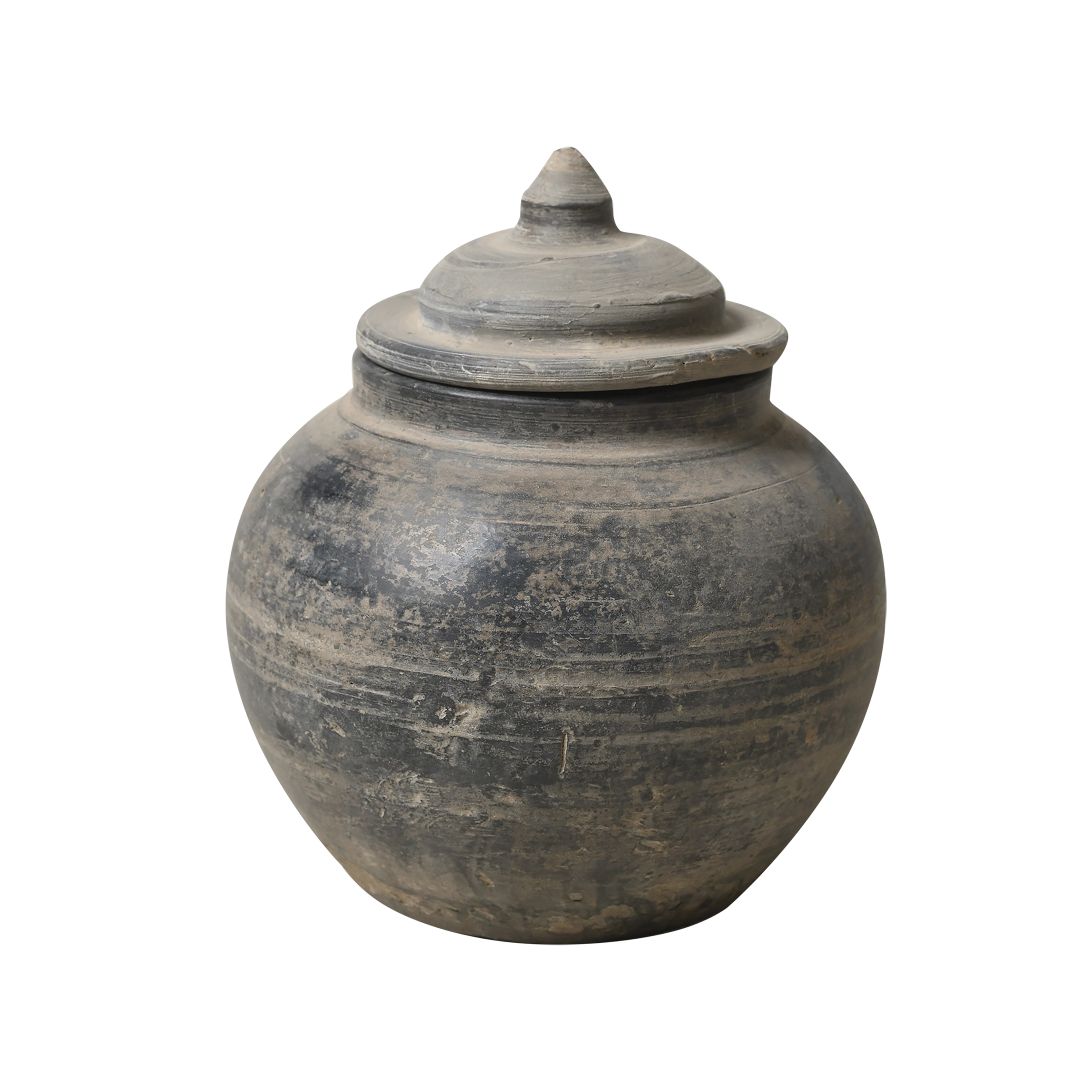 Yuxi - Pot utilitaire chinois gris à couvercle n°16