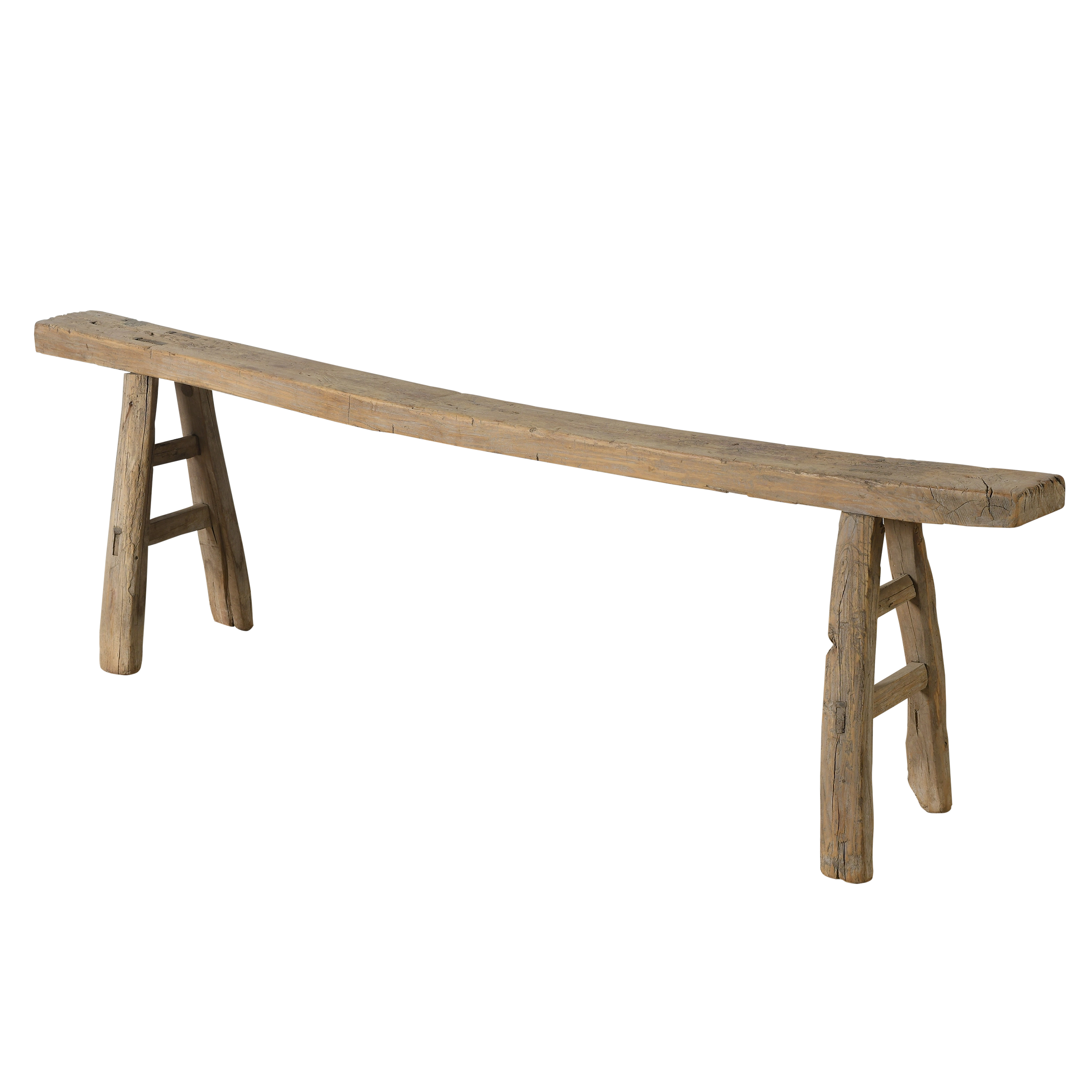 Yun - Ancien banc fin chinois en orme n°26 - vue 2