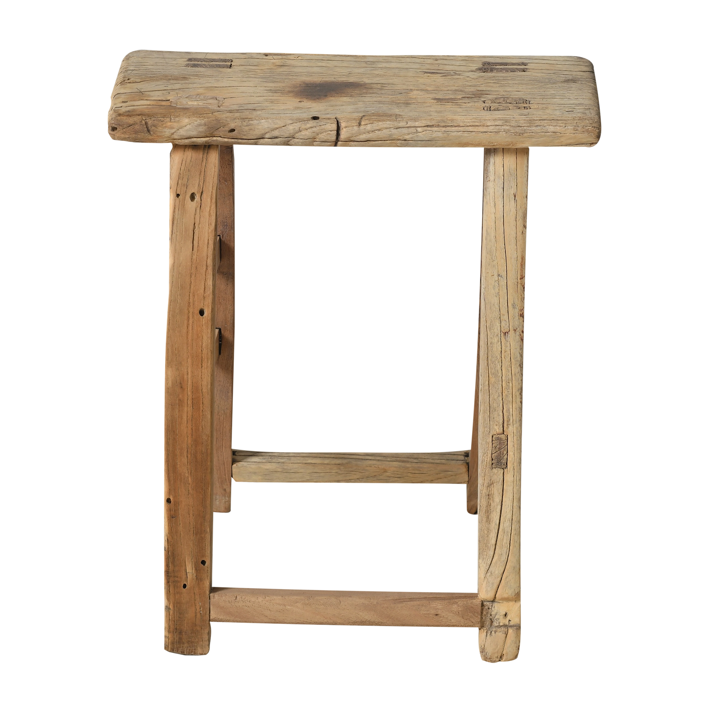 Zin - Tabouret chinois ancien en orme n°18