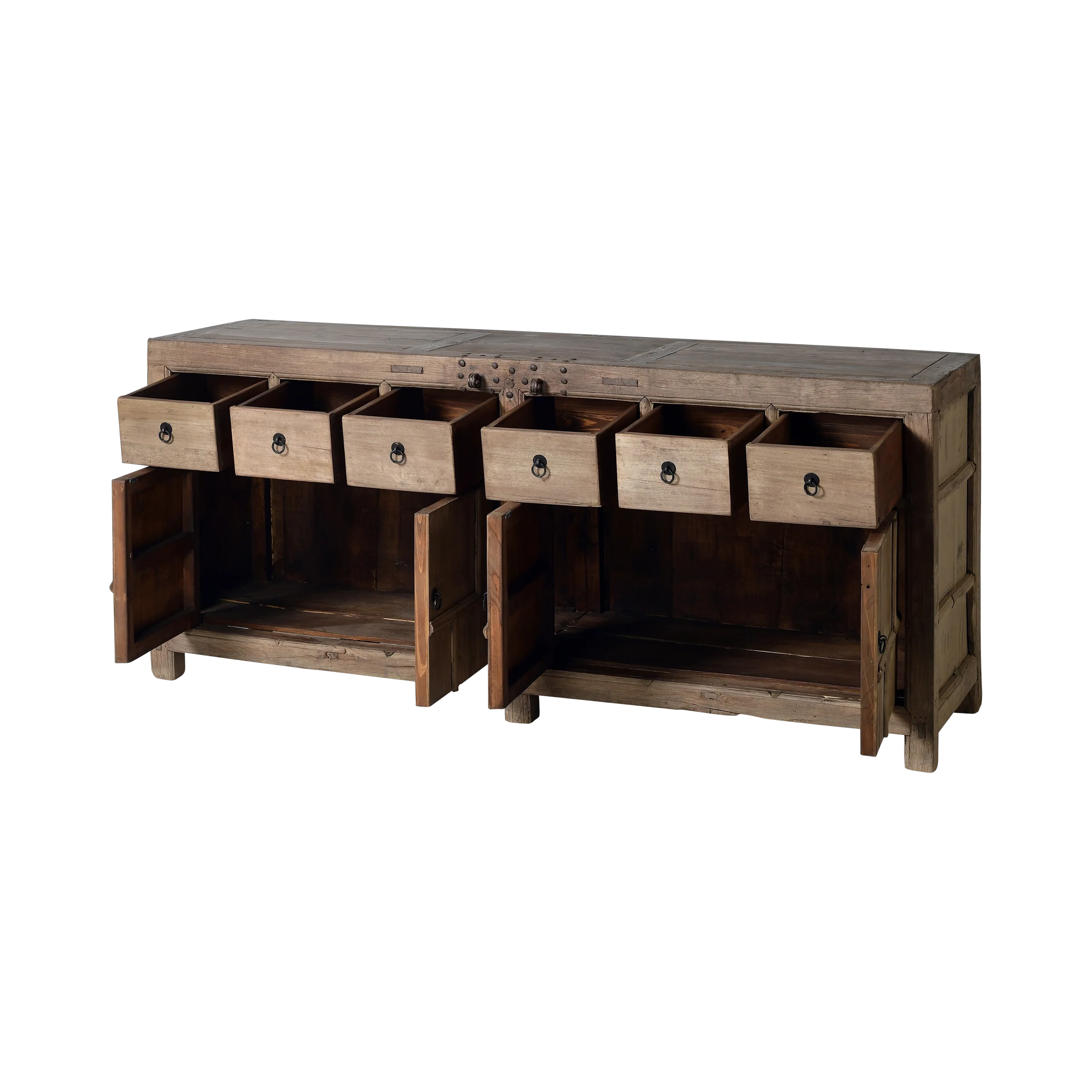 Qingdao - Buffet chinois ancien en orme massif n°7