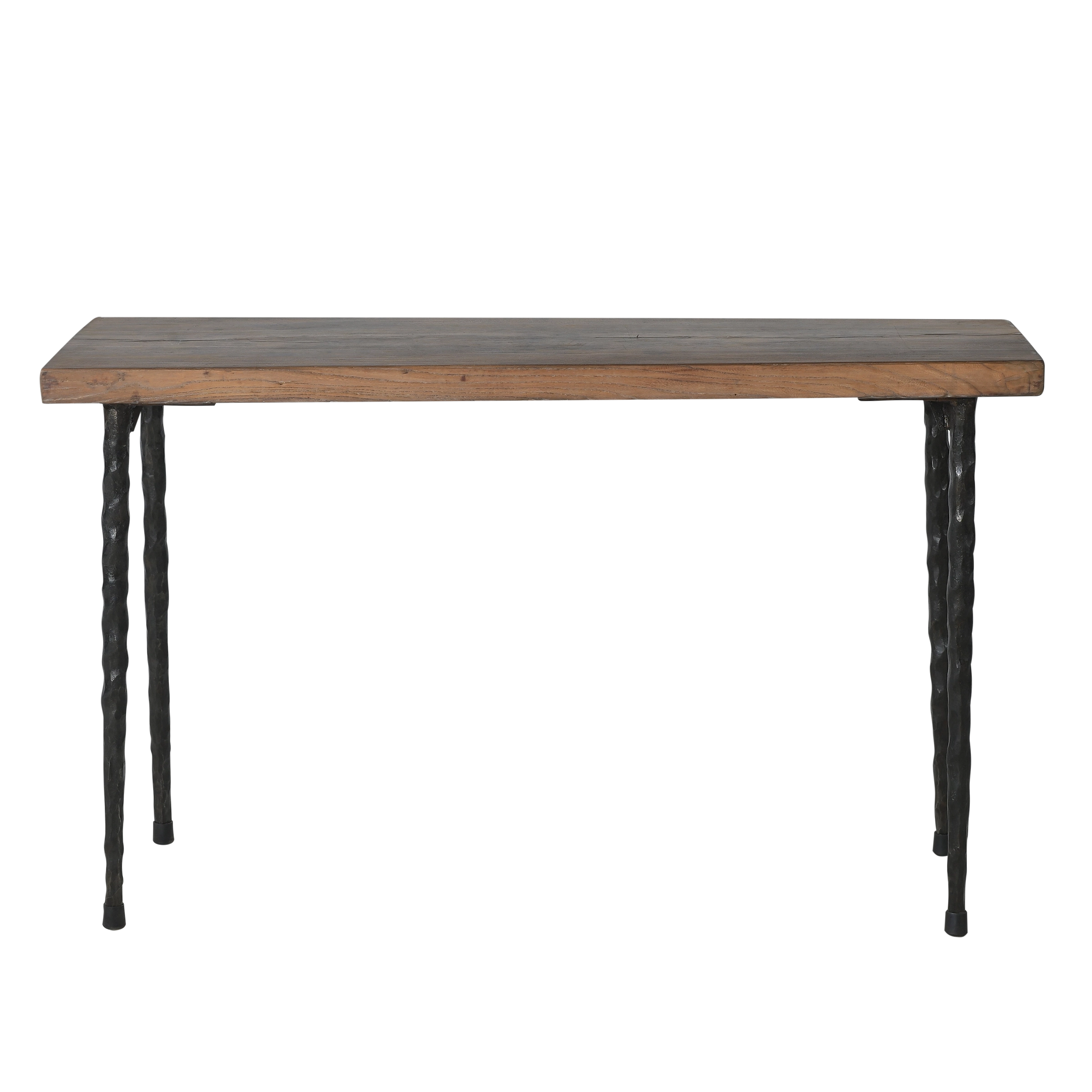 Haidong - Console fine avec plateau ancien en orme et pieds en fer n°1