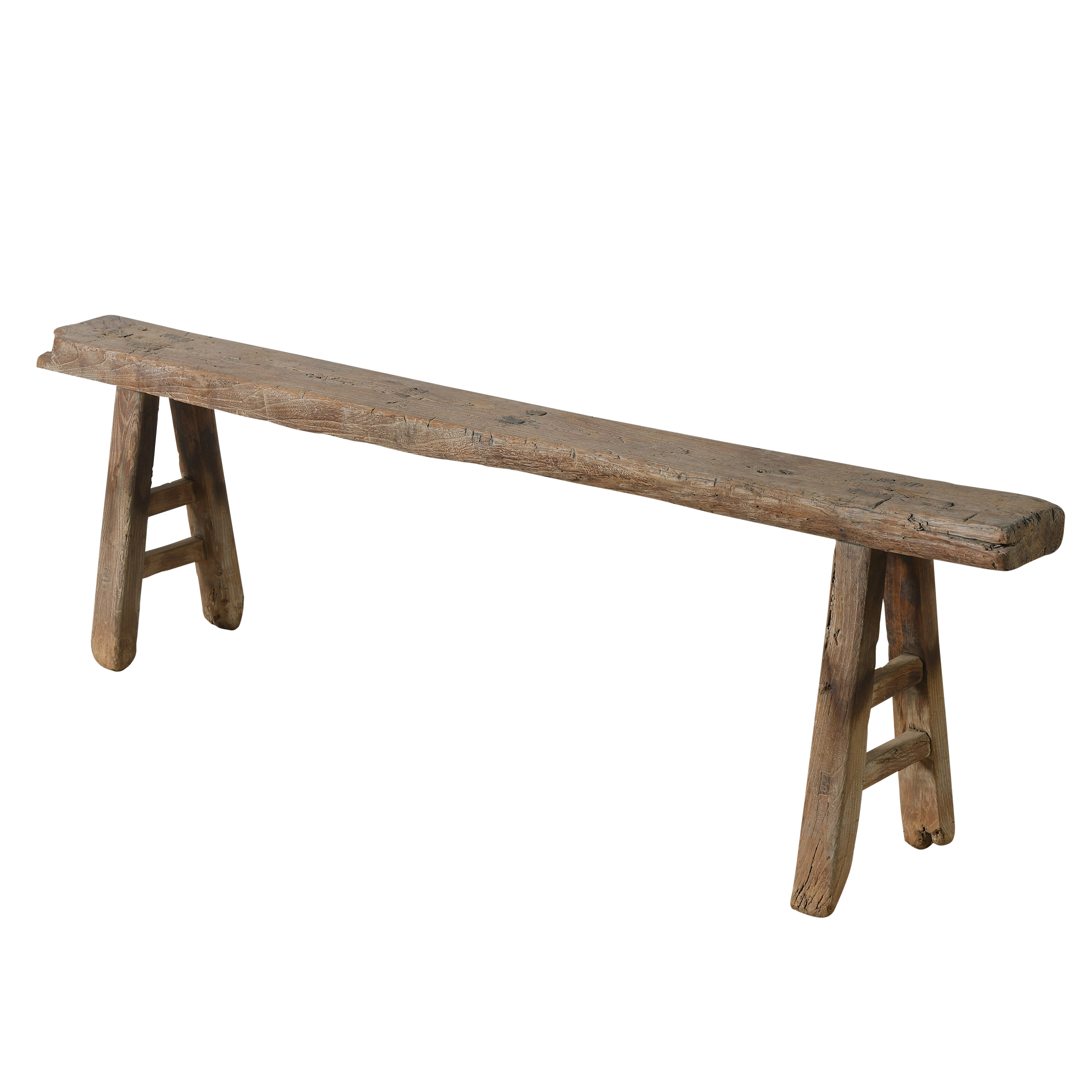 Yun - Ancien banc fin chinois en orme n°27 - vue 2