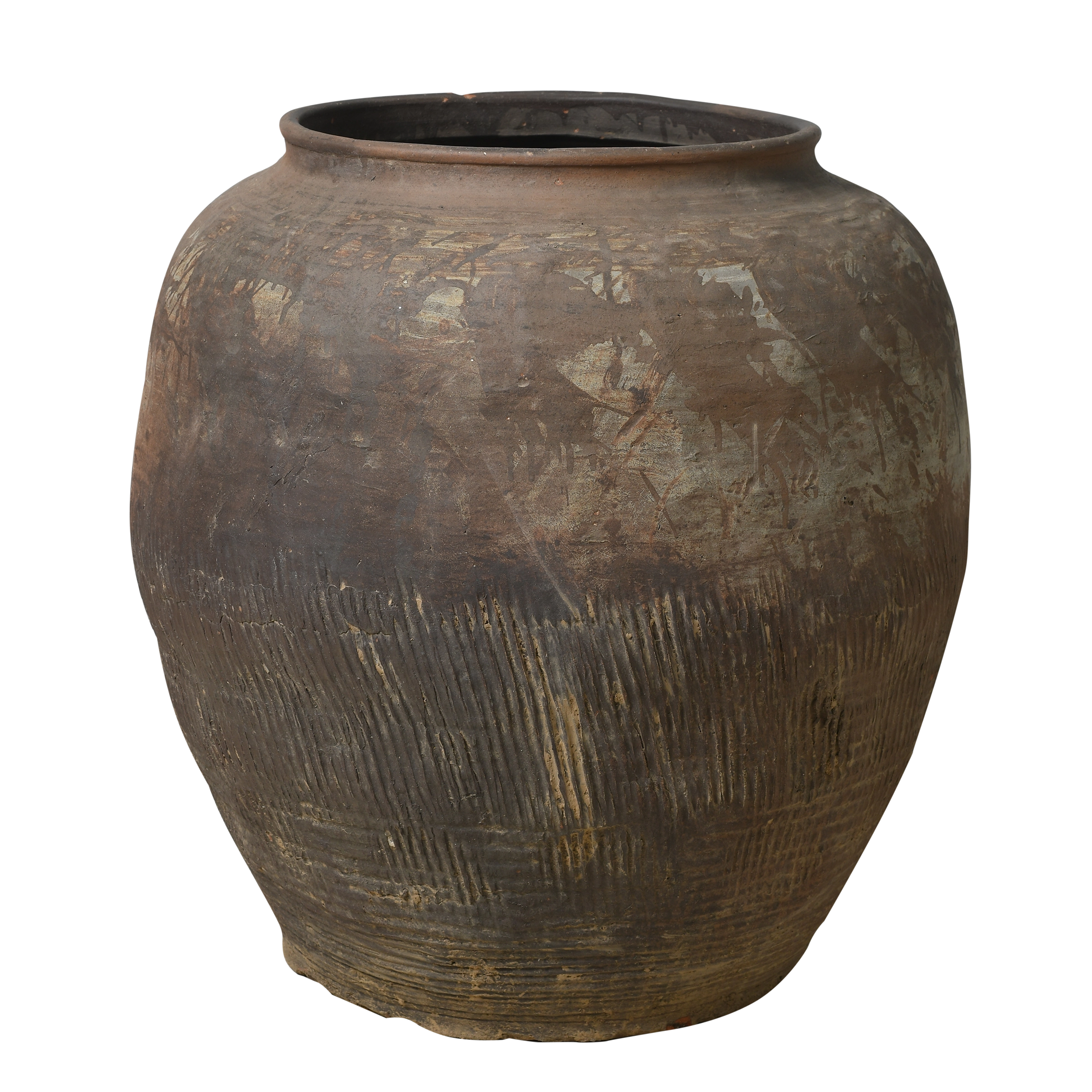 Shantou – Grand pot ancien chinois en terre cuite n°1