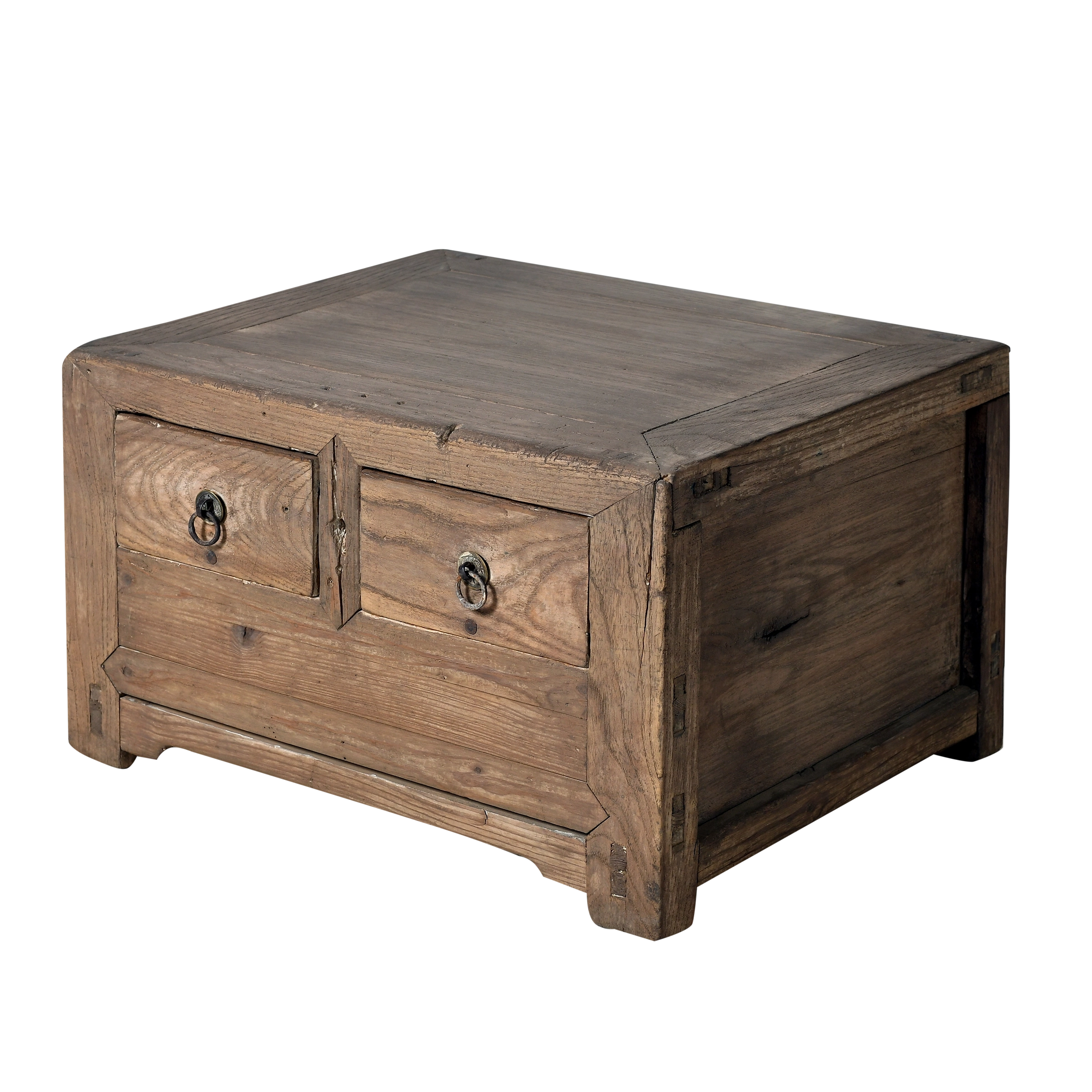 Haibei - Table de chevet chinoise en orme ancien n°2 - vue 2