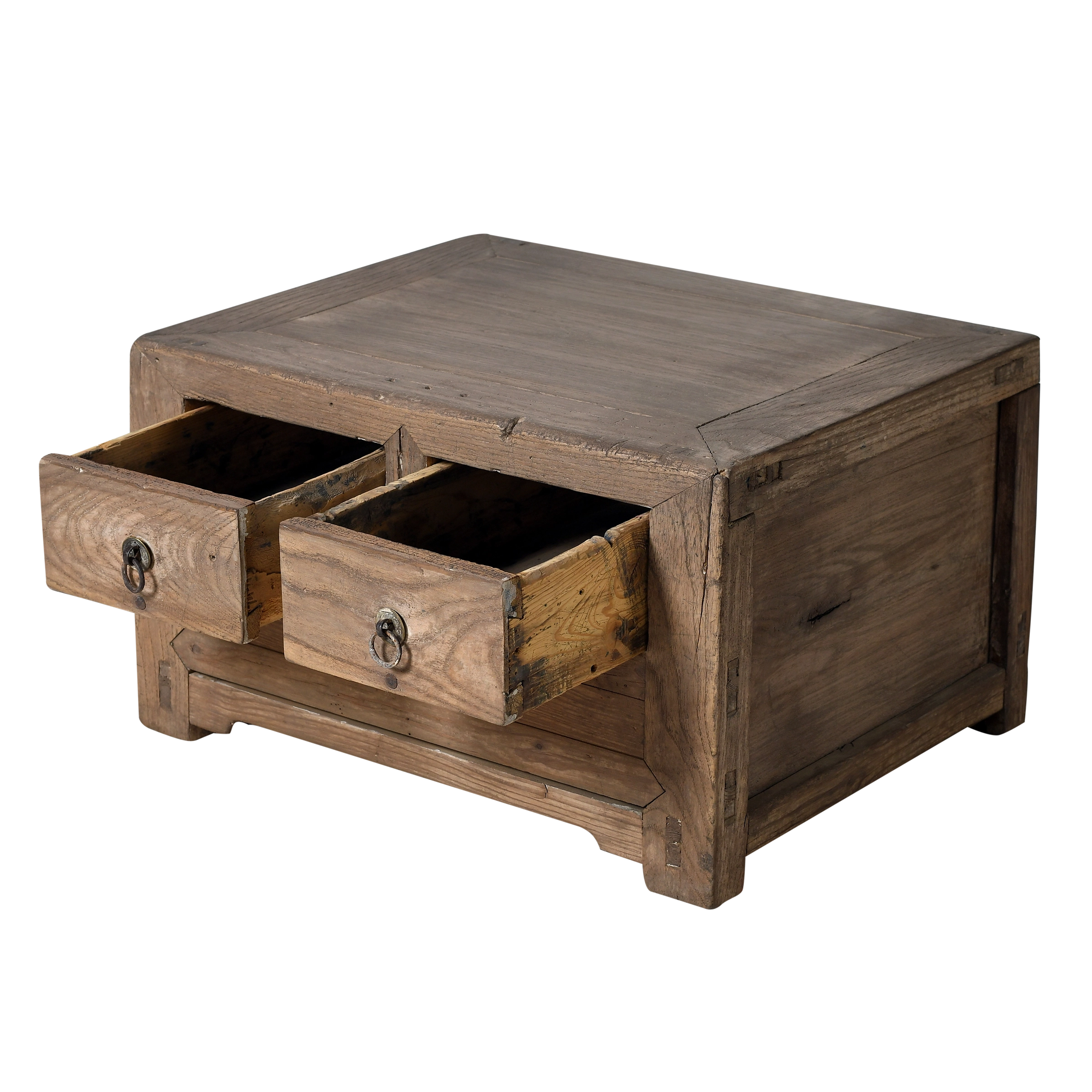 Haibei - Table de chevet chinoise en orme ancien n°2 - vue 3