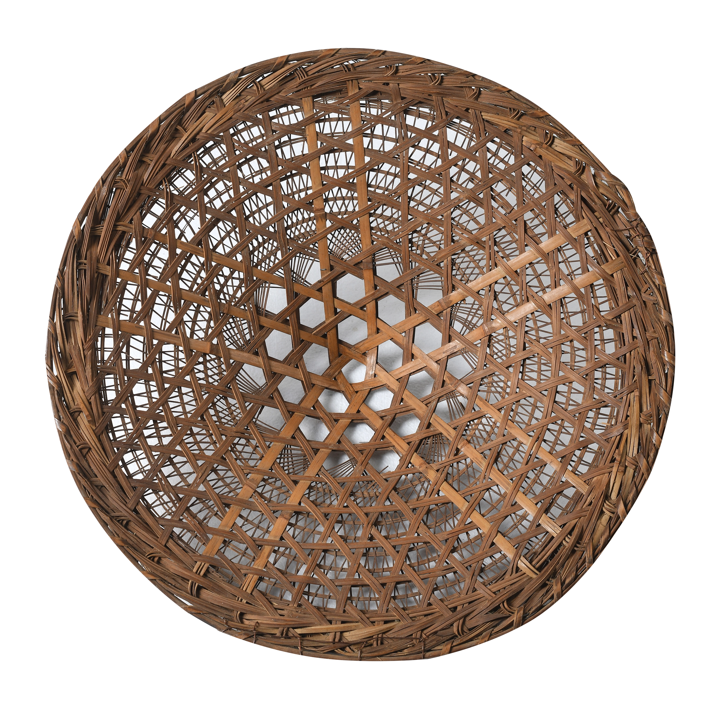 Taizi - Chapeau ancien en bambou tressé n°5 - vue 2