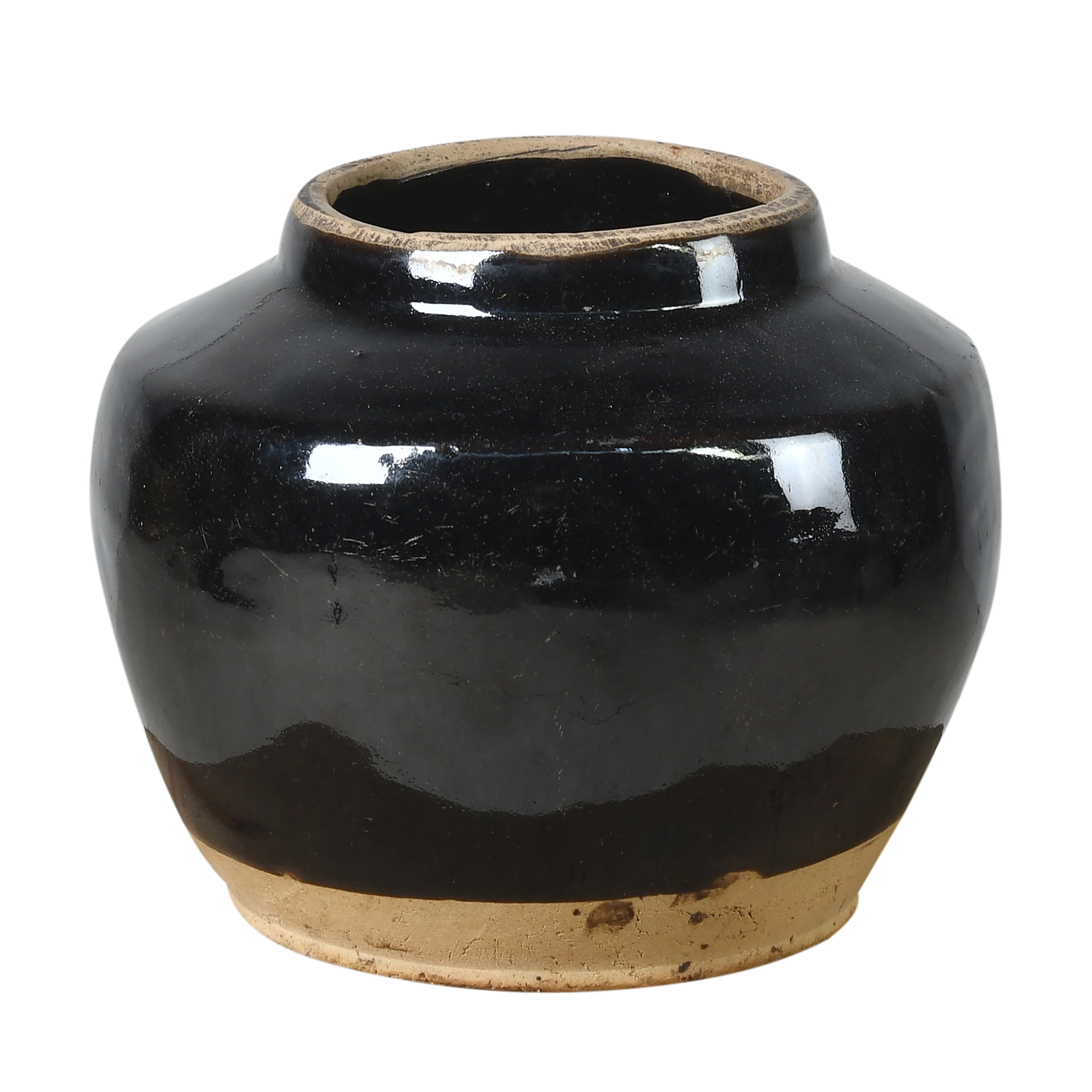 Hú - Pot à confit chinois émaillé noir n°9