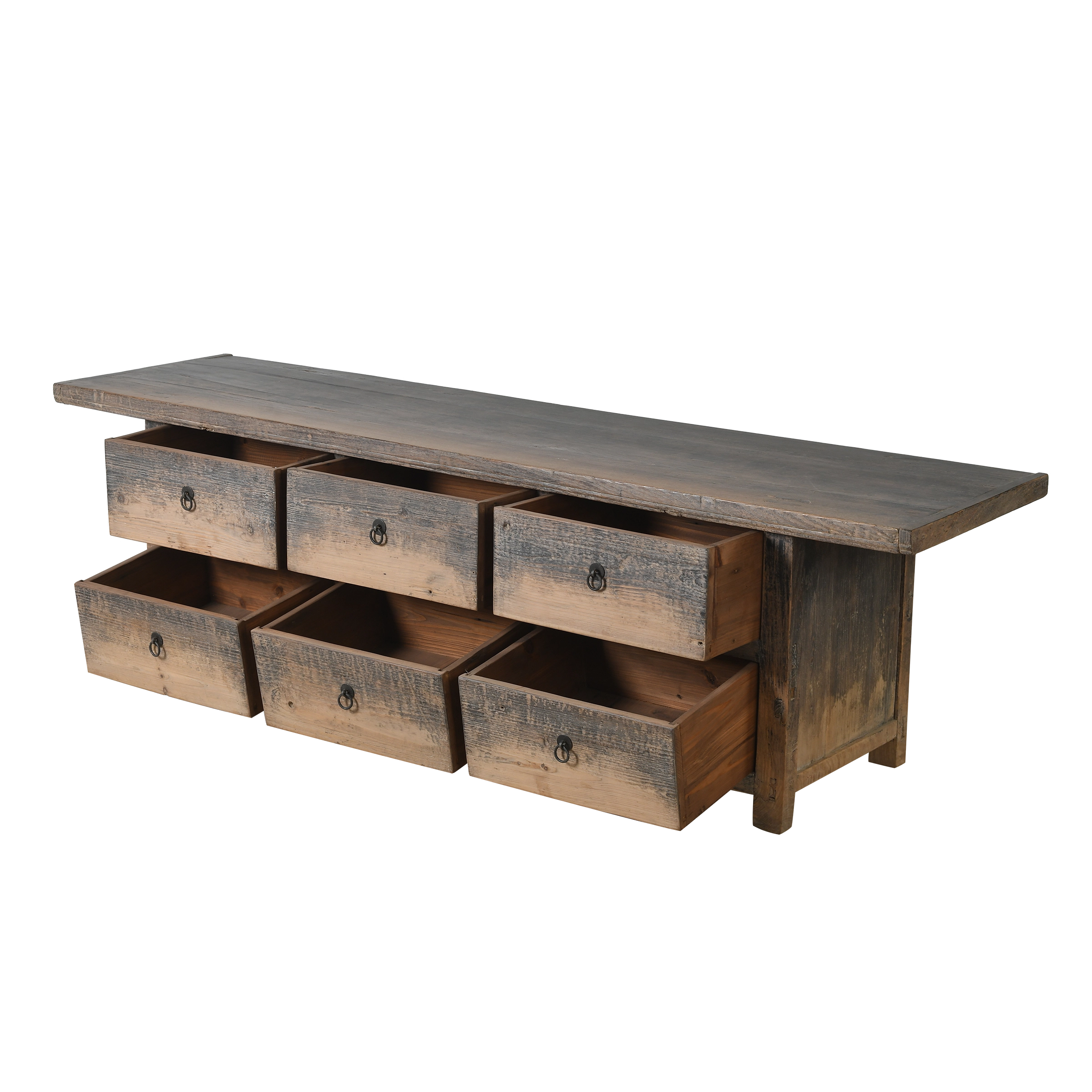 Puyang- Meuble télé en orme ancien n°4 - vue 3