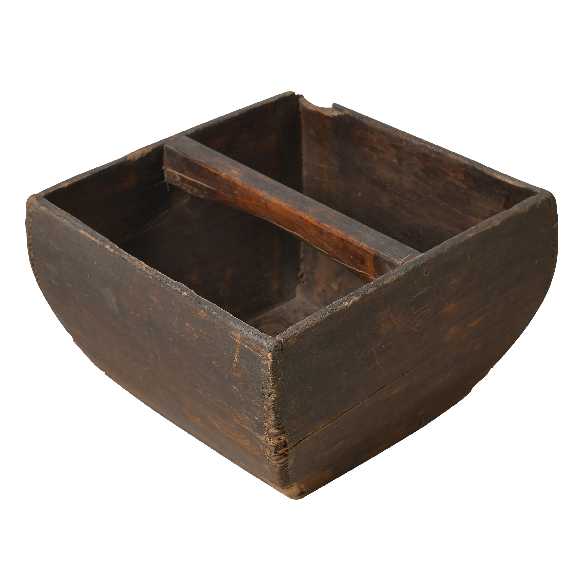 Naguo - Panier utilitaire ancien en pin n°2 - vue 2