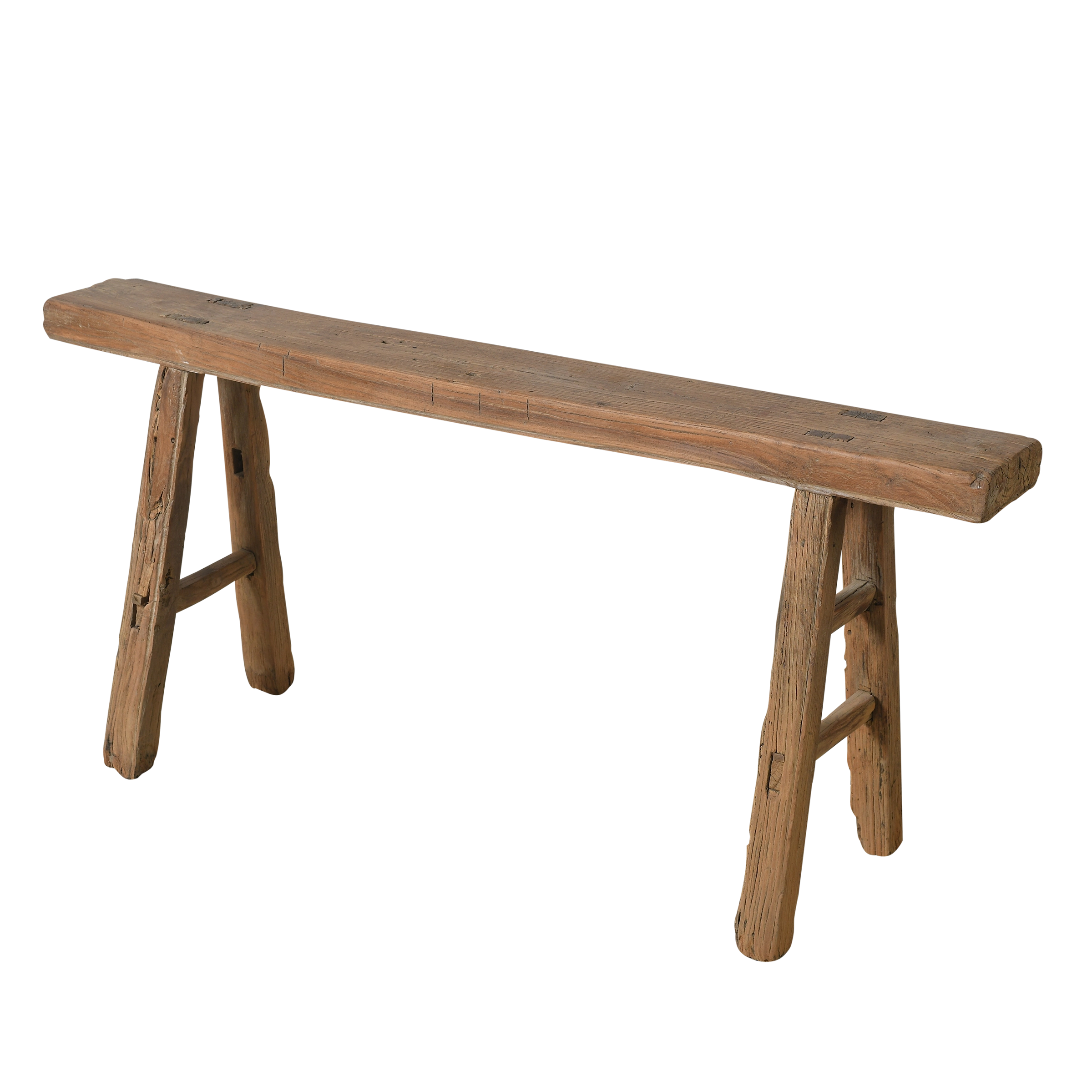 Yun - Ancien banc fin chinois en orme n°11 - vue 2