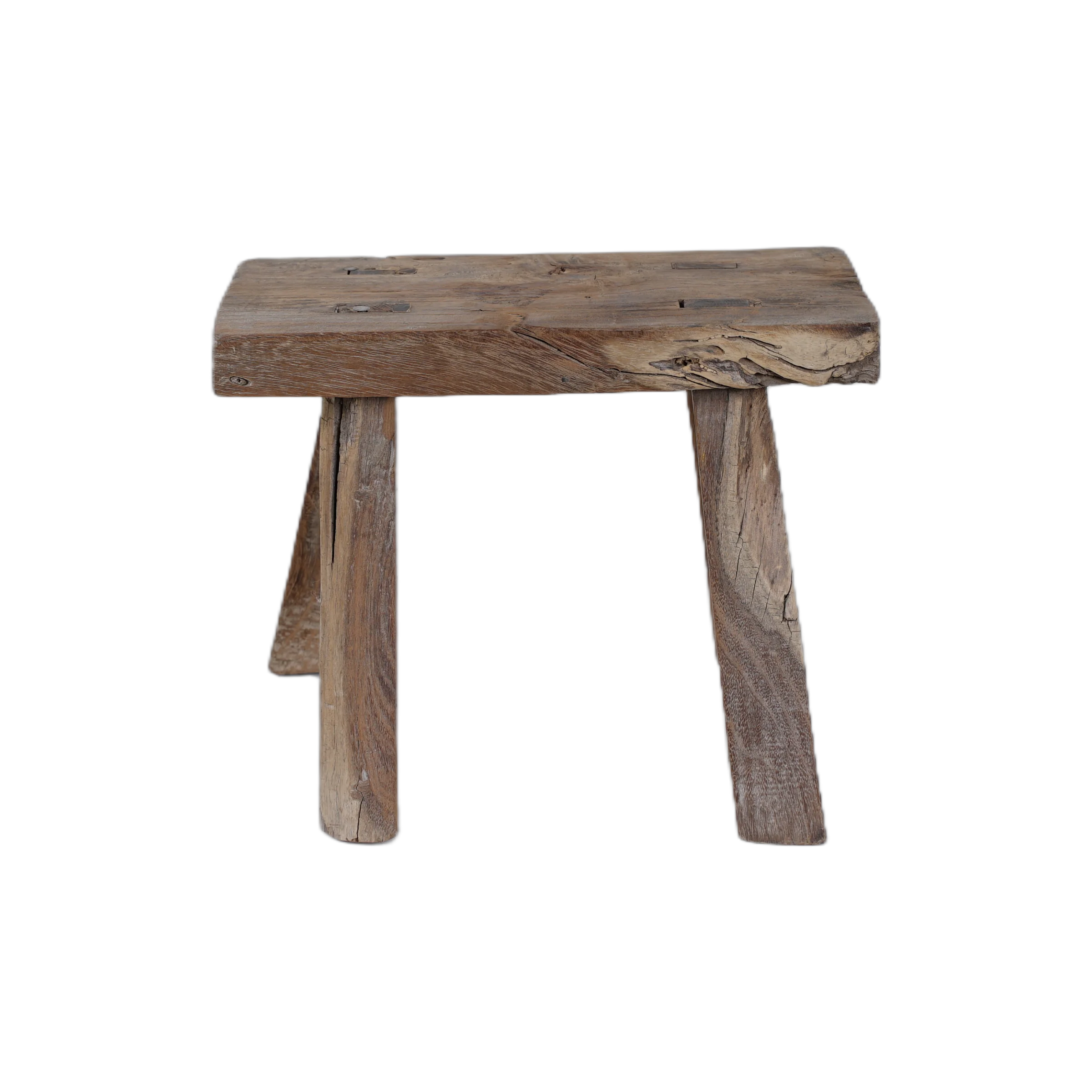 Nuo - Tabouret miniature en orme ancien n°2 - vue 2