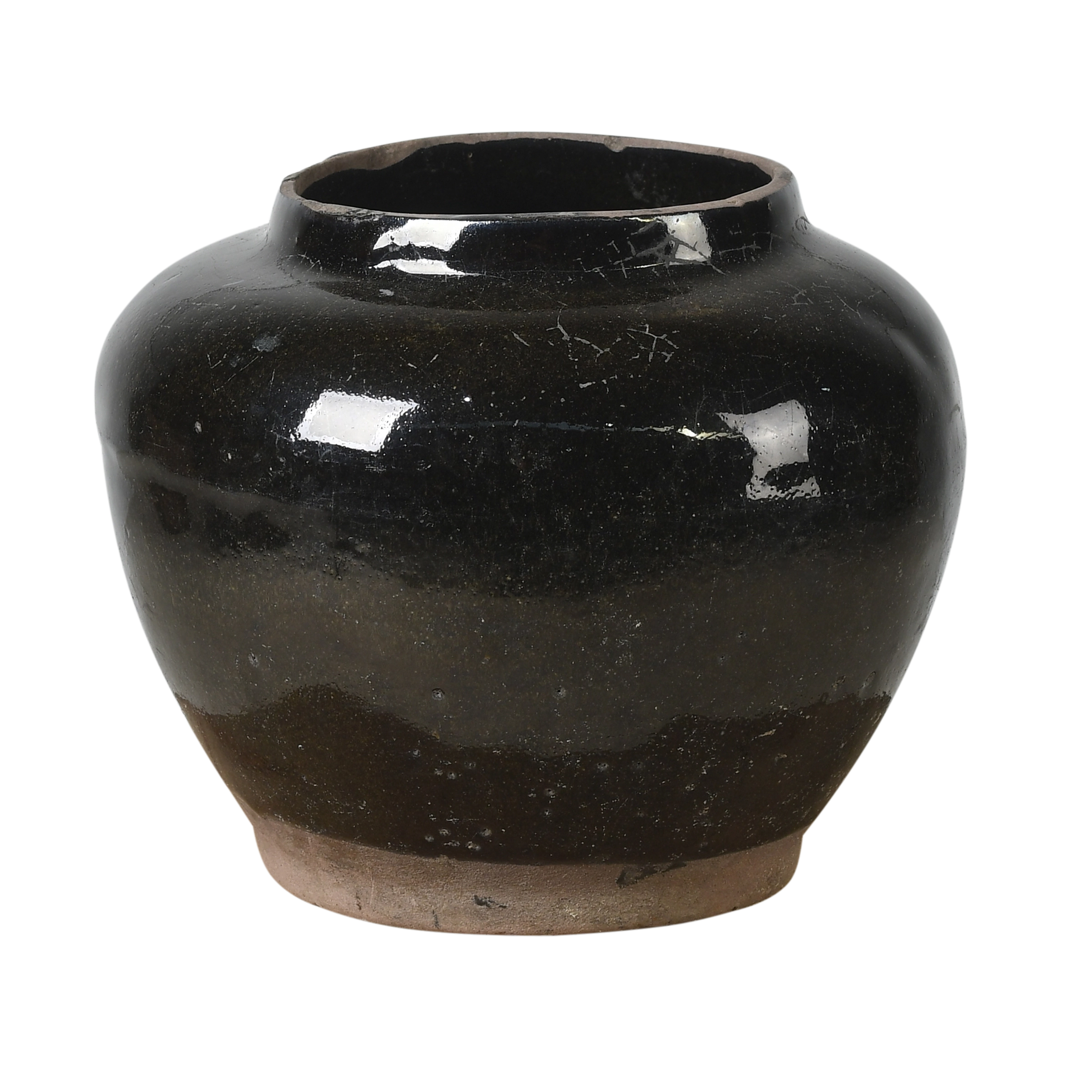 Hú - Pot à confit chinois émaillé noir n°10