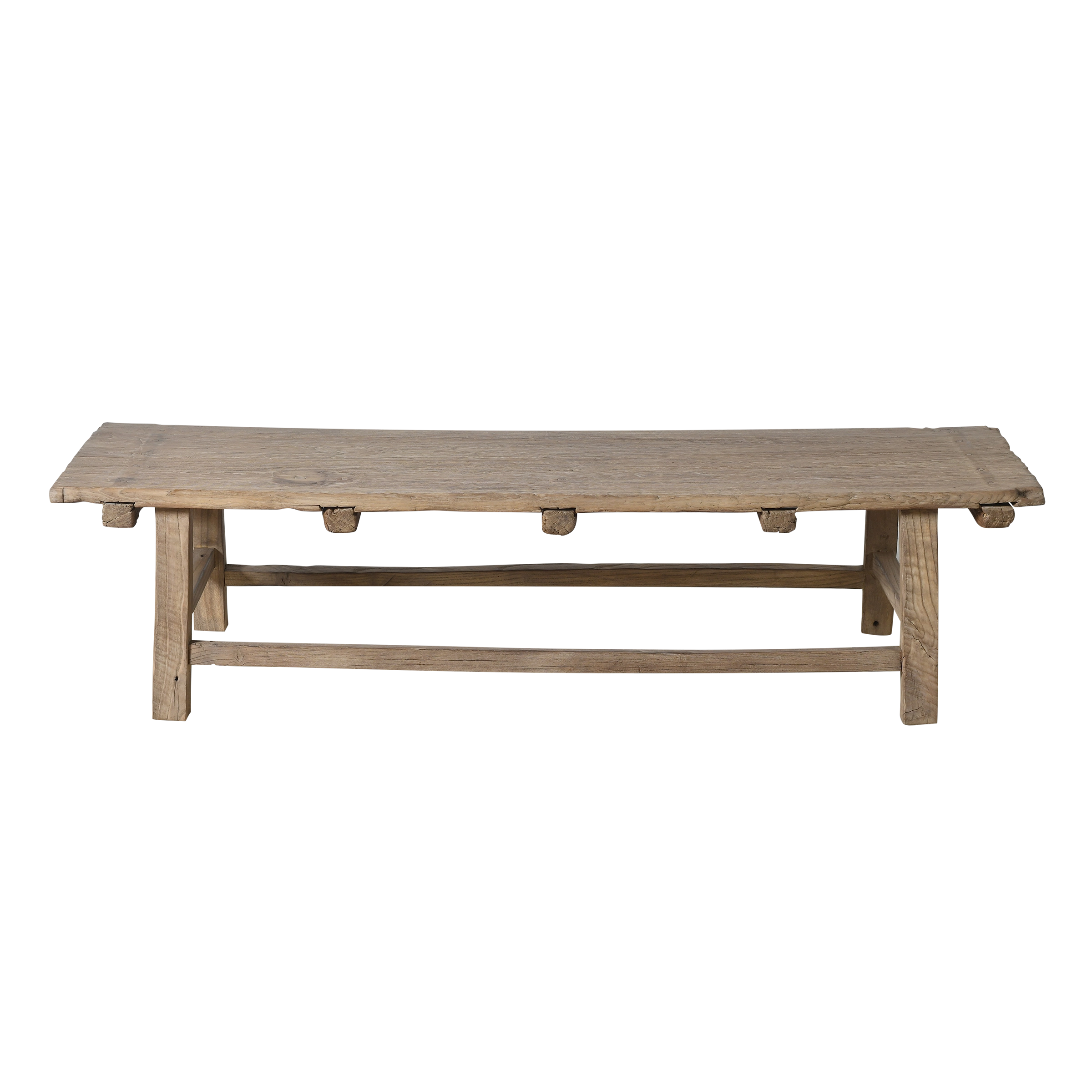 Zhuōmiàn – Table basse avec plateau ancien en orme