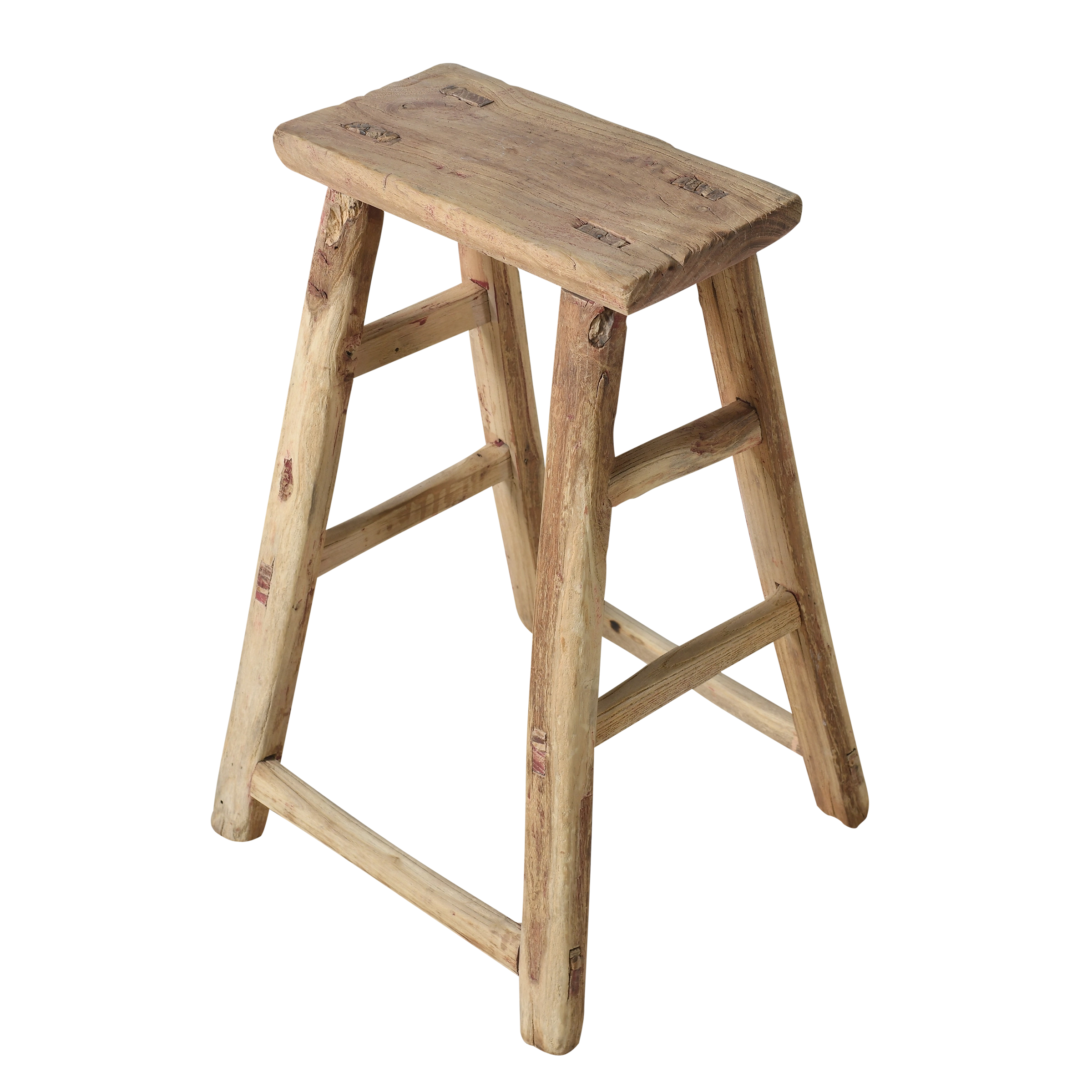 Zao - Tabouret chinois ancien en orme n°21 - vue 2