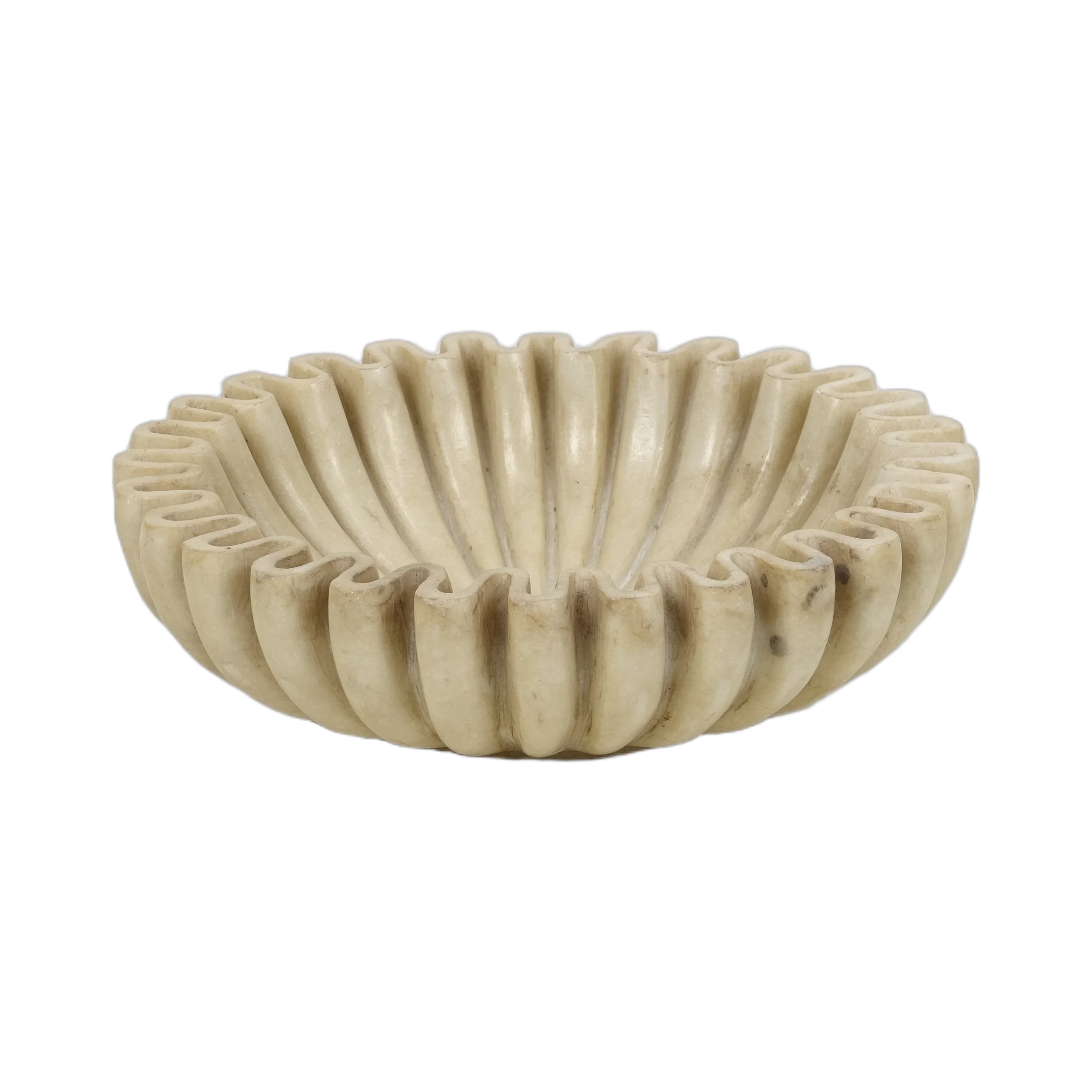 Makrana - Coupe en marbre blanc sculpté n°9